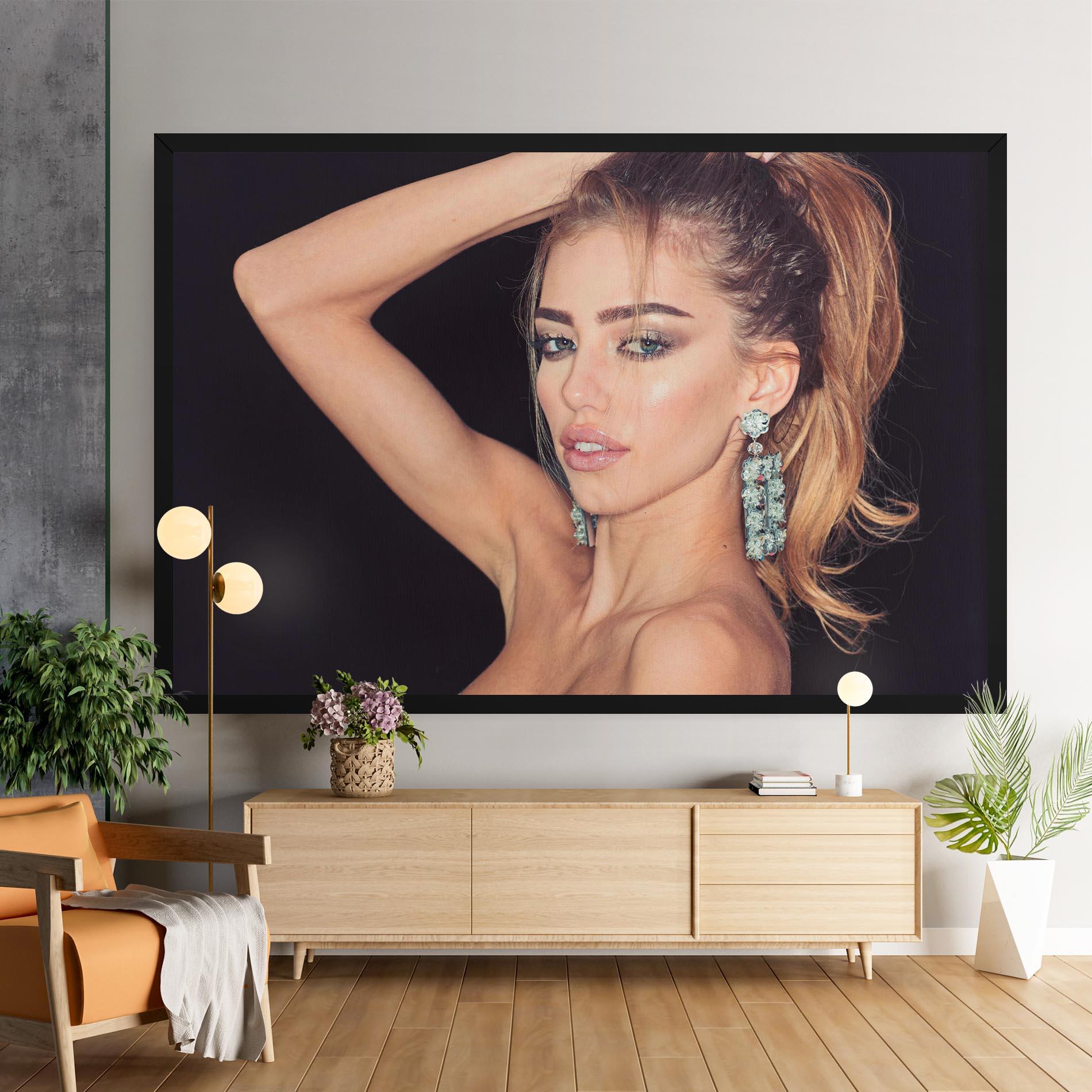 Vászonkép Flower Earrings mockup 9