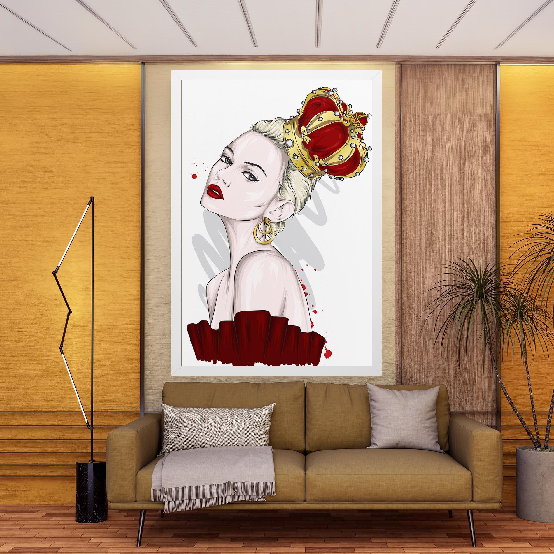 Vászonkép Big Red Crown mockup 9