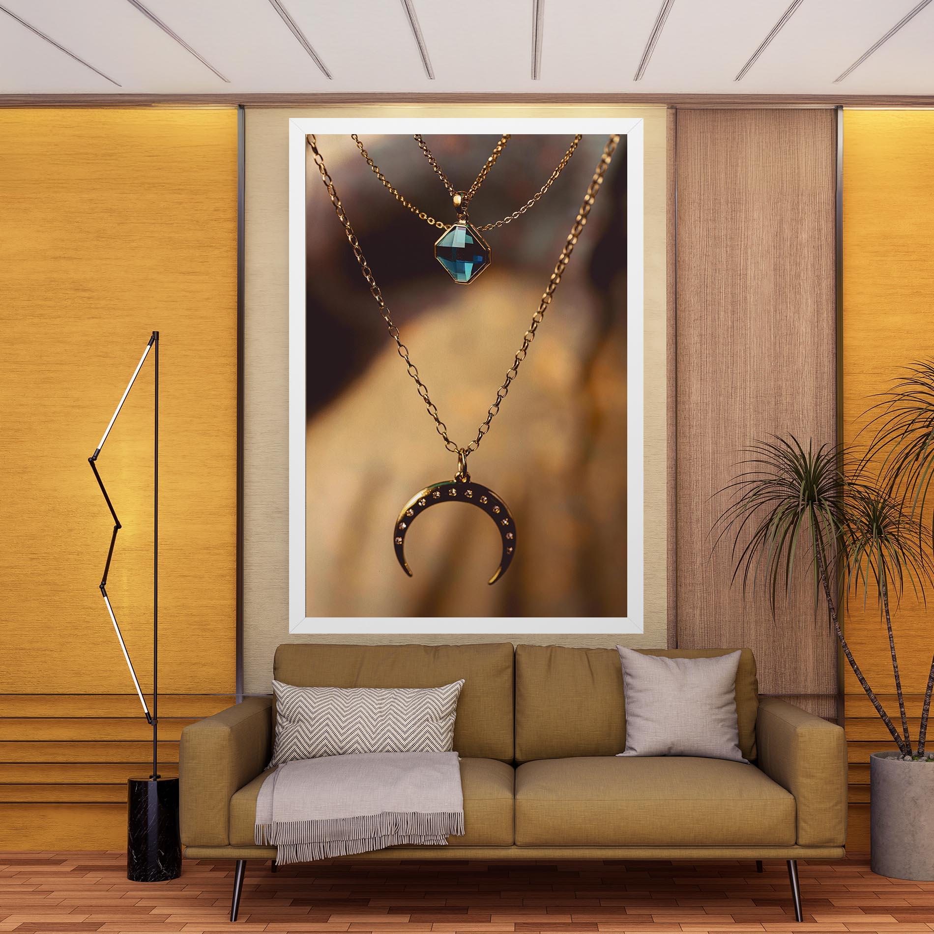 Vászonkép Moon Blue Necklace mockup 9