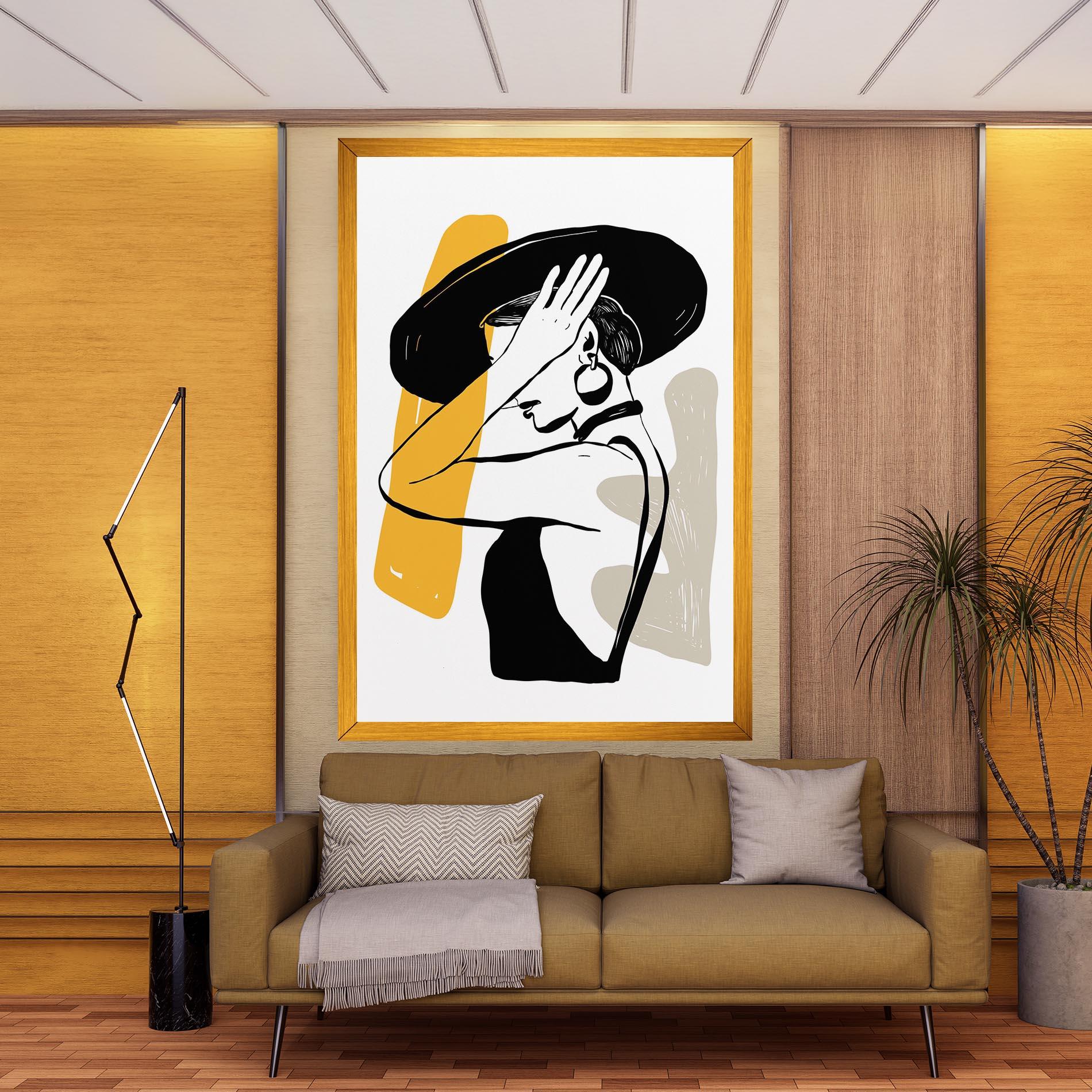 Vászonkép Big Earring mockup 9