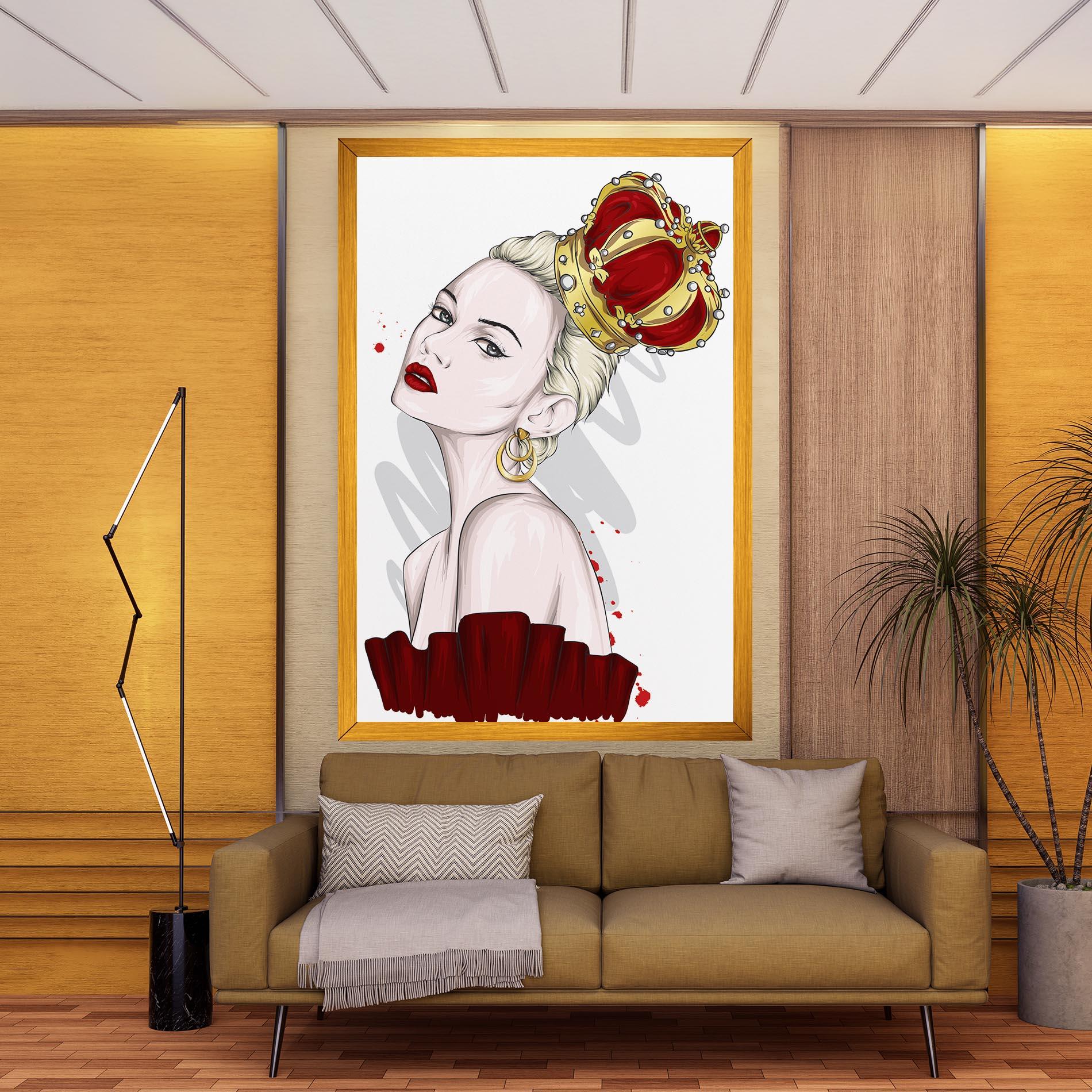 Vászonkép Big Red Crown mockup 9