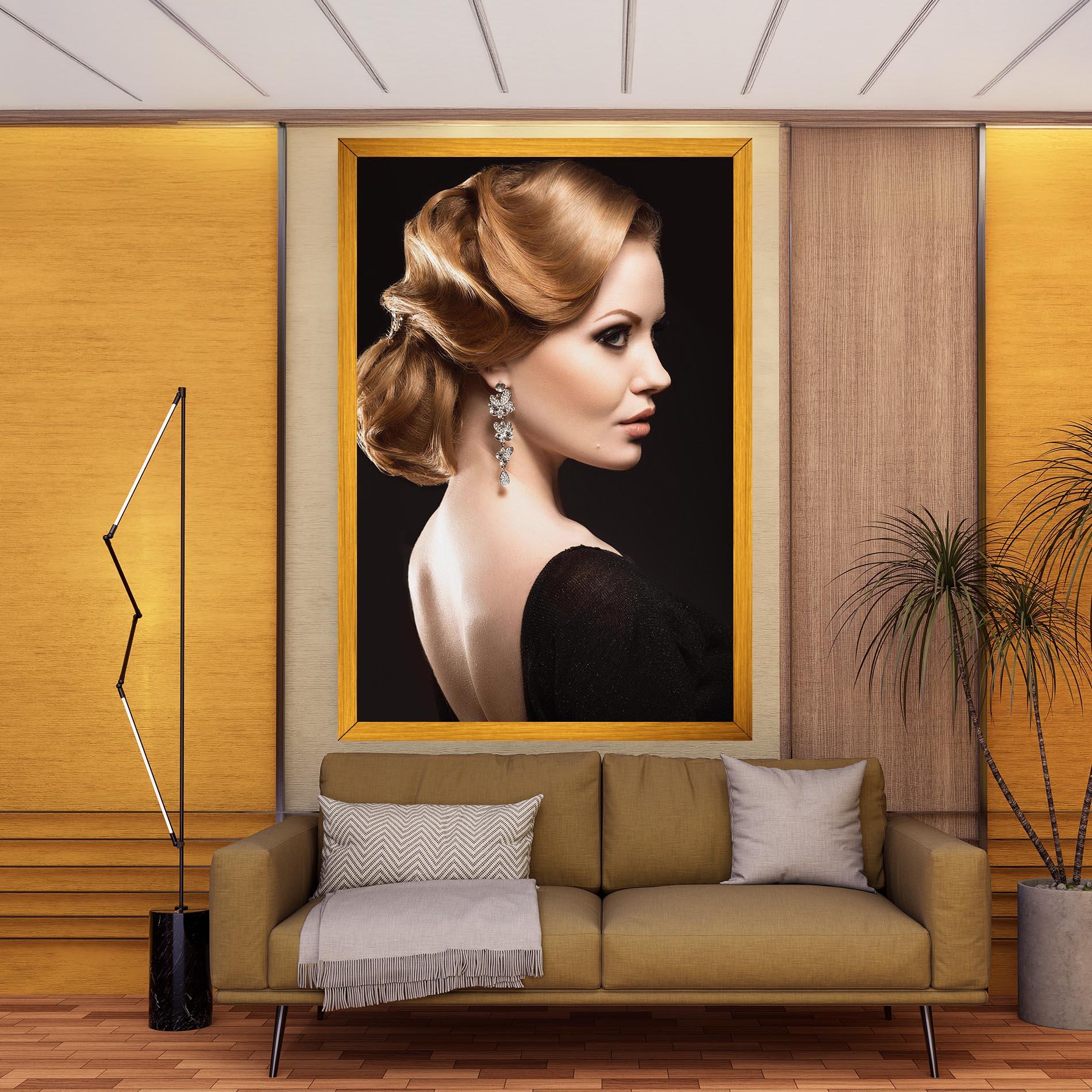 Vászonkép Elegant Earrings mockup 9