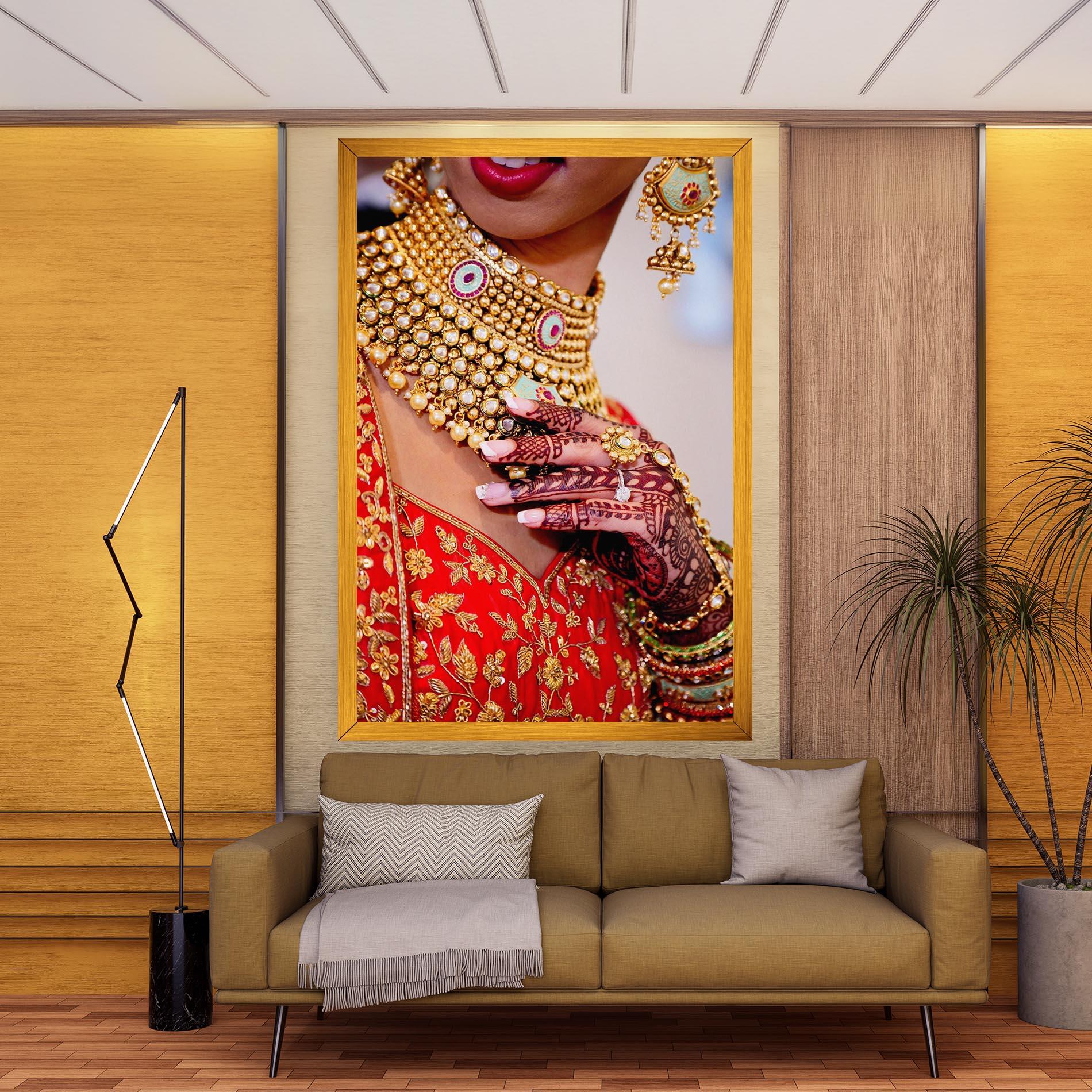 Vászonkép Gold Beautiful Jewelry mockup 9