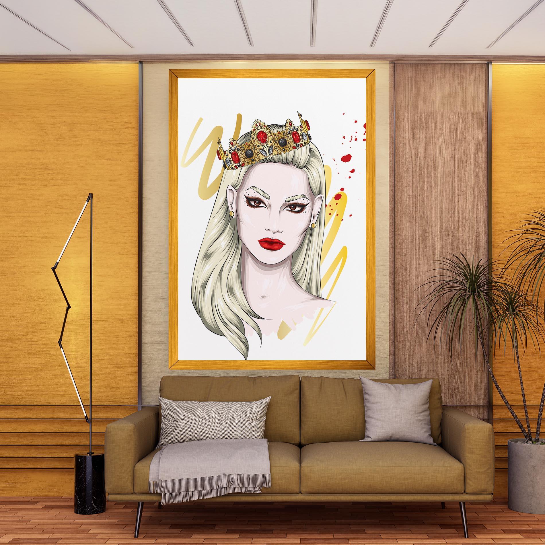 Vászonkép Gold Crown Woman mockup 9