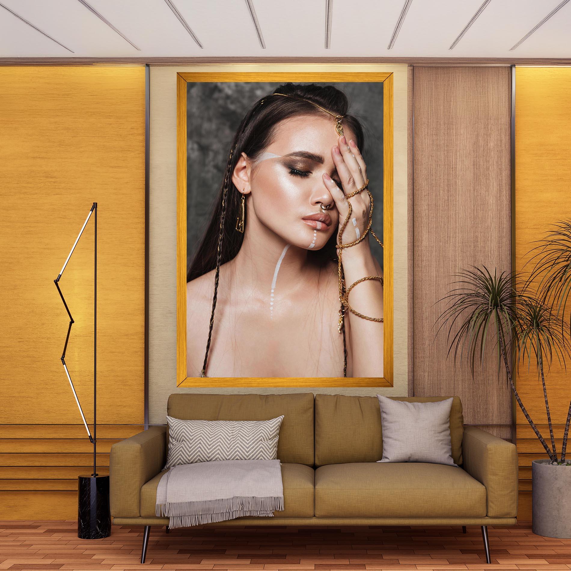 Vászonkép Gold Hand Accessory mockup 9