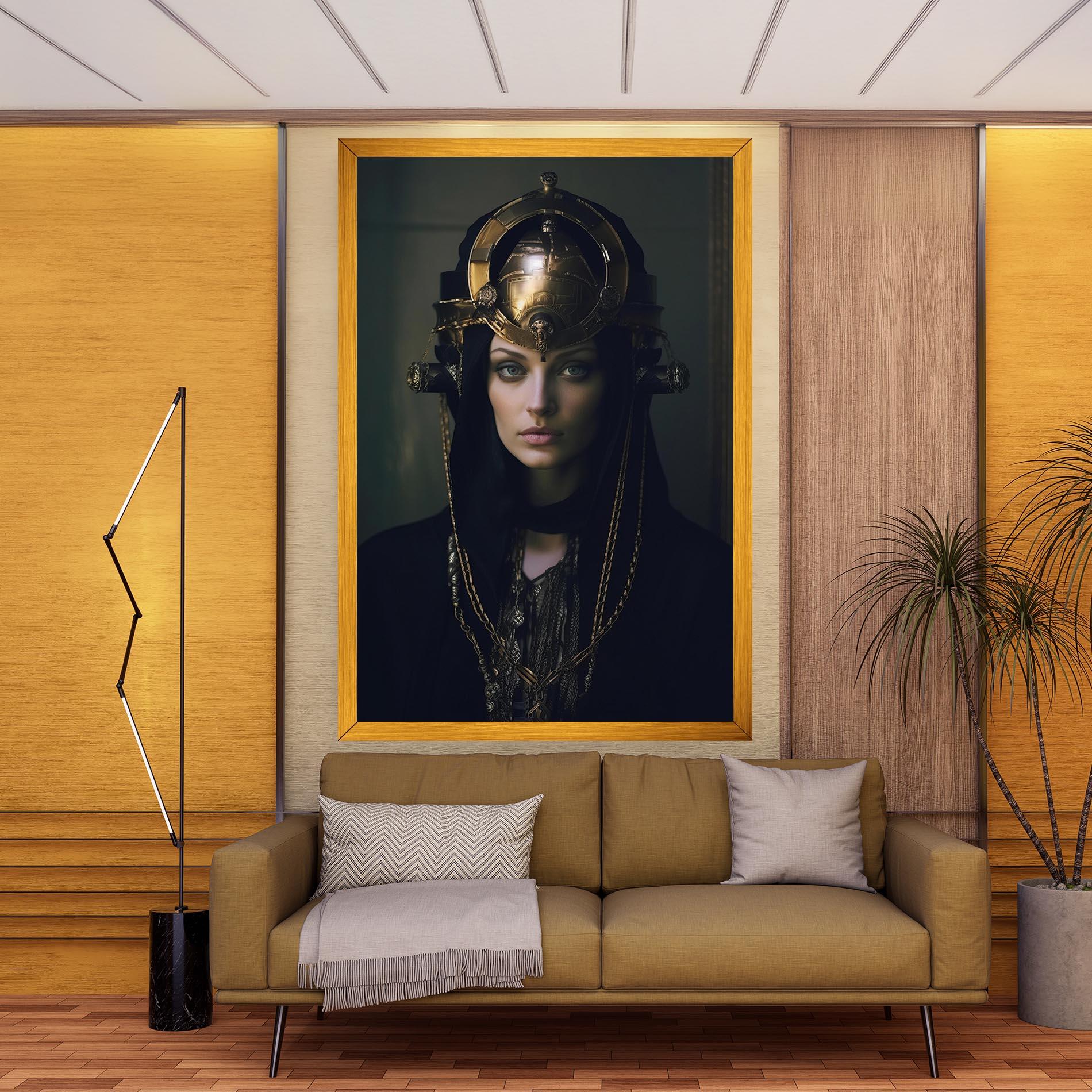 Vászonkép Gold Headpiece mockup 9