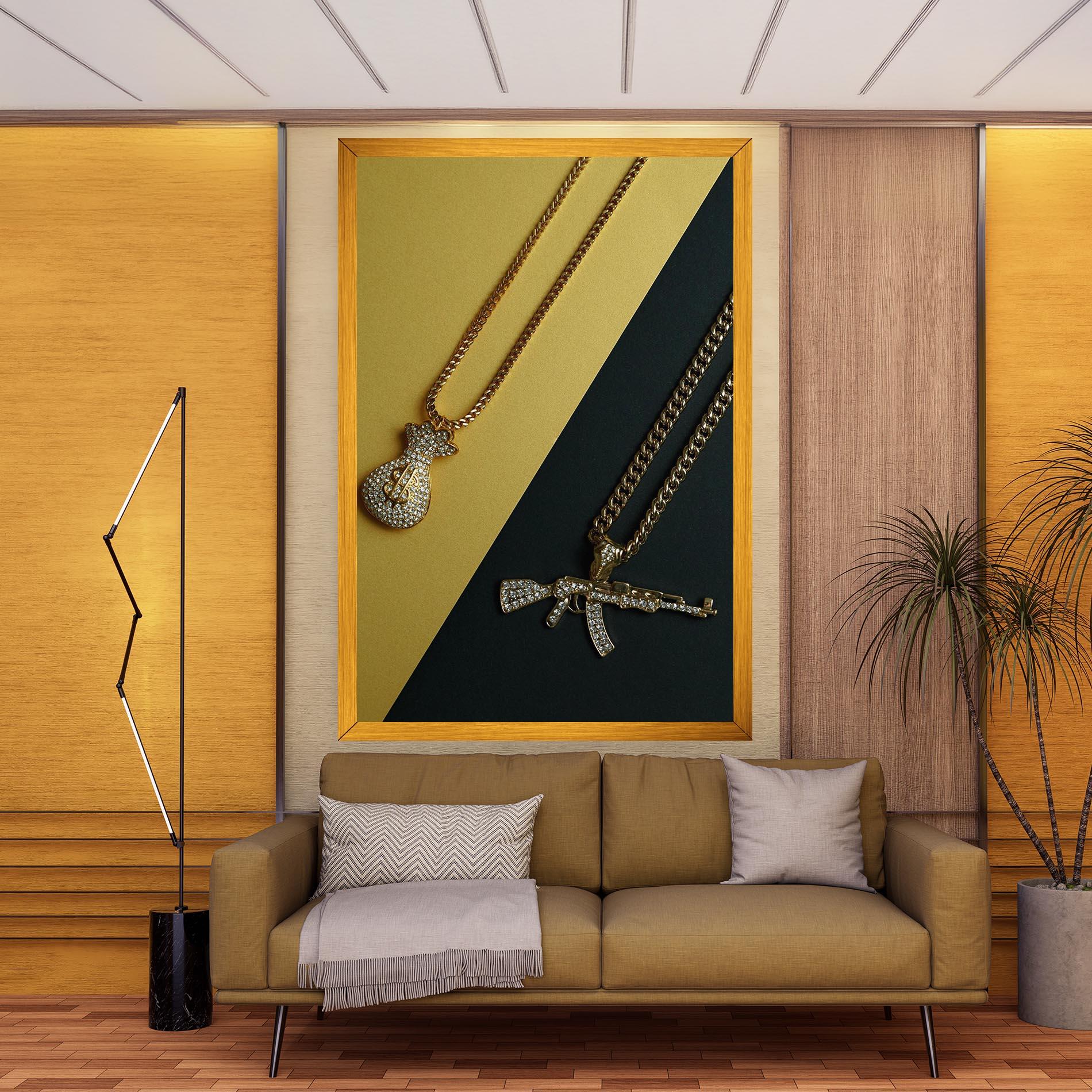 Vászonkép Gun Neckace mockup 9