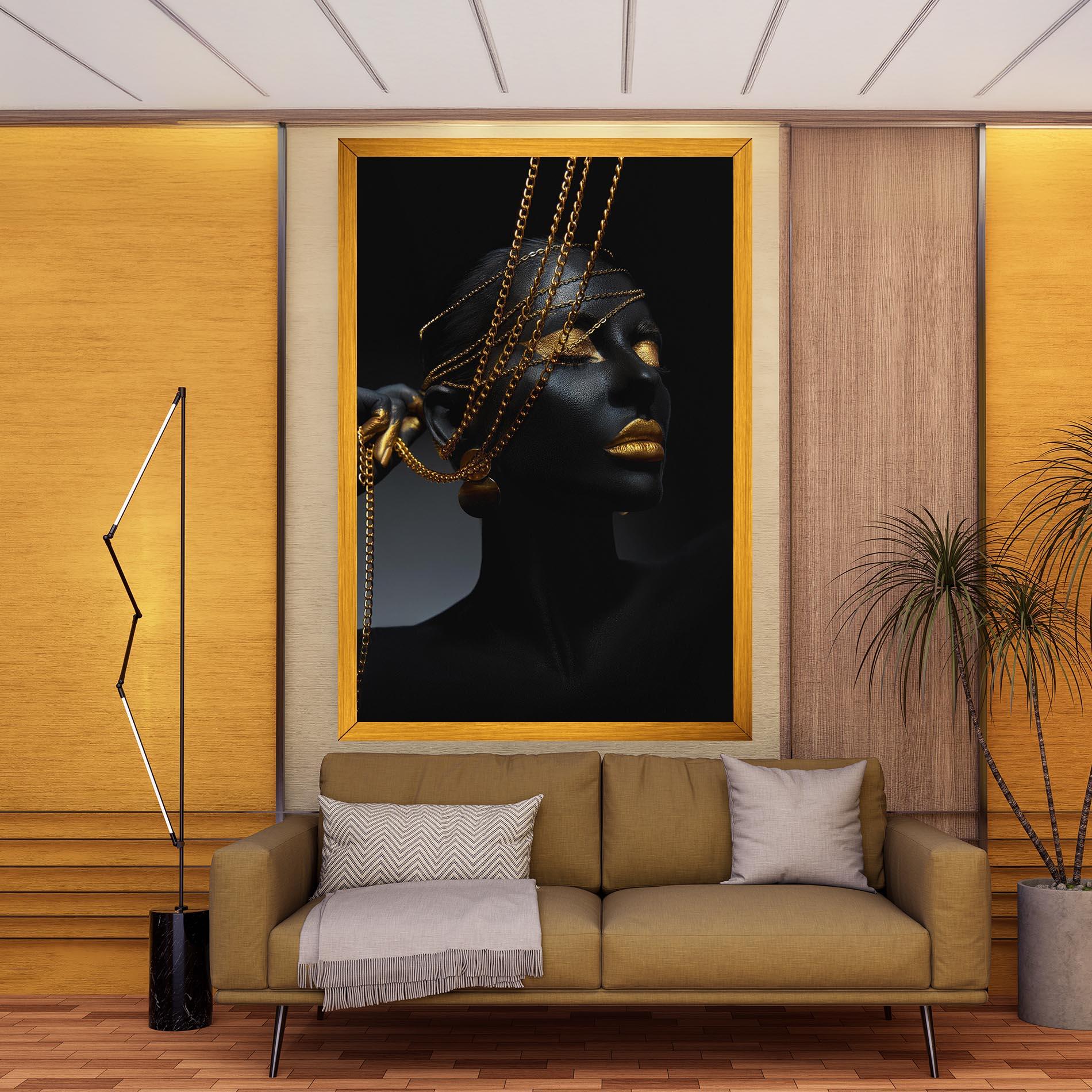 Vászonkép Pretty Gold Chain mockup 9