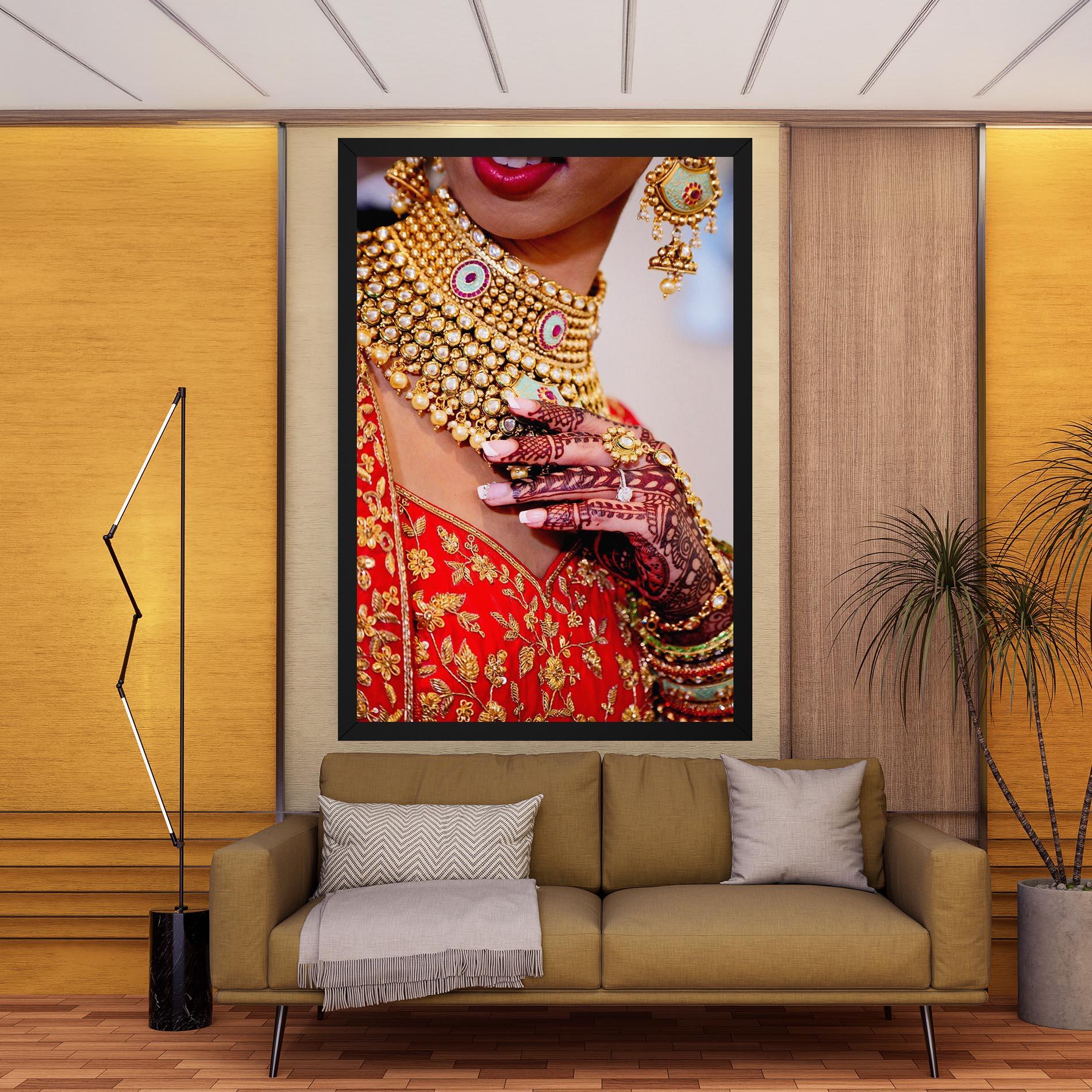 Vászonkép Gold Beautiful Jewelry mockup 9