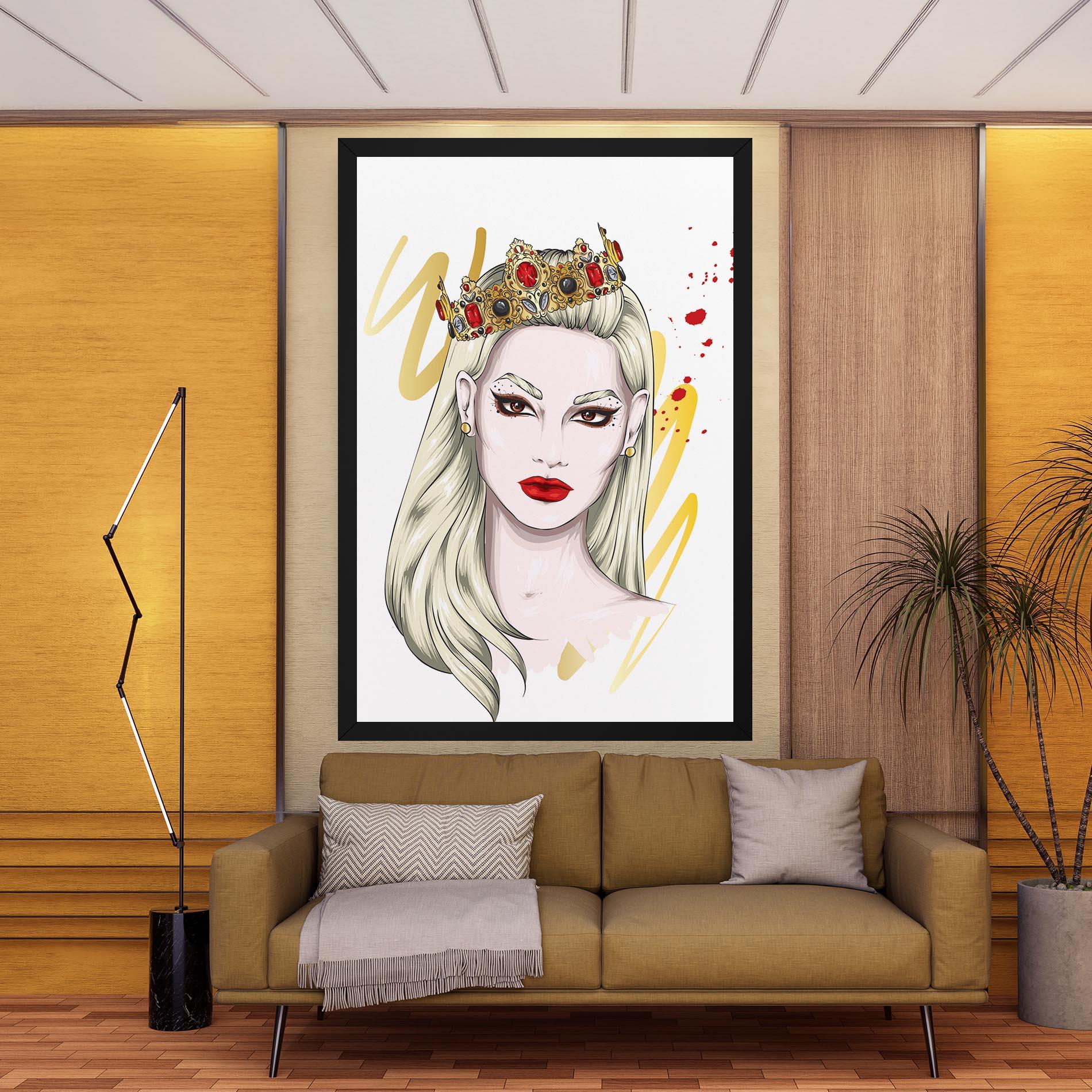 Vászonkép Gold Crown Woman mockup 9