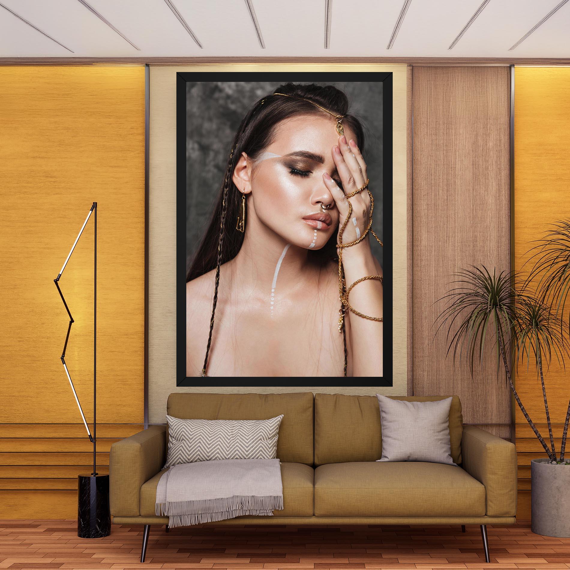 Vászonkép Gold Hand Accessory mockup 9