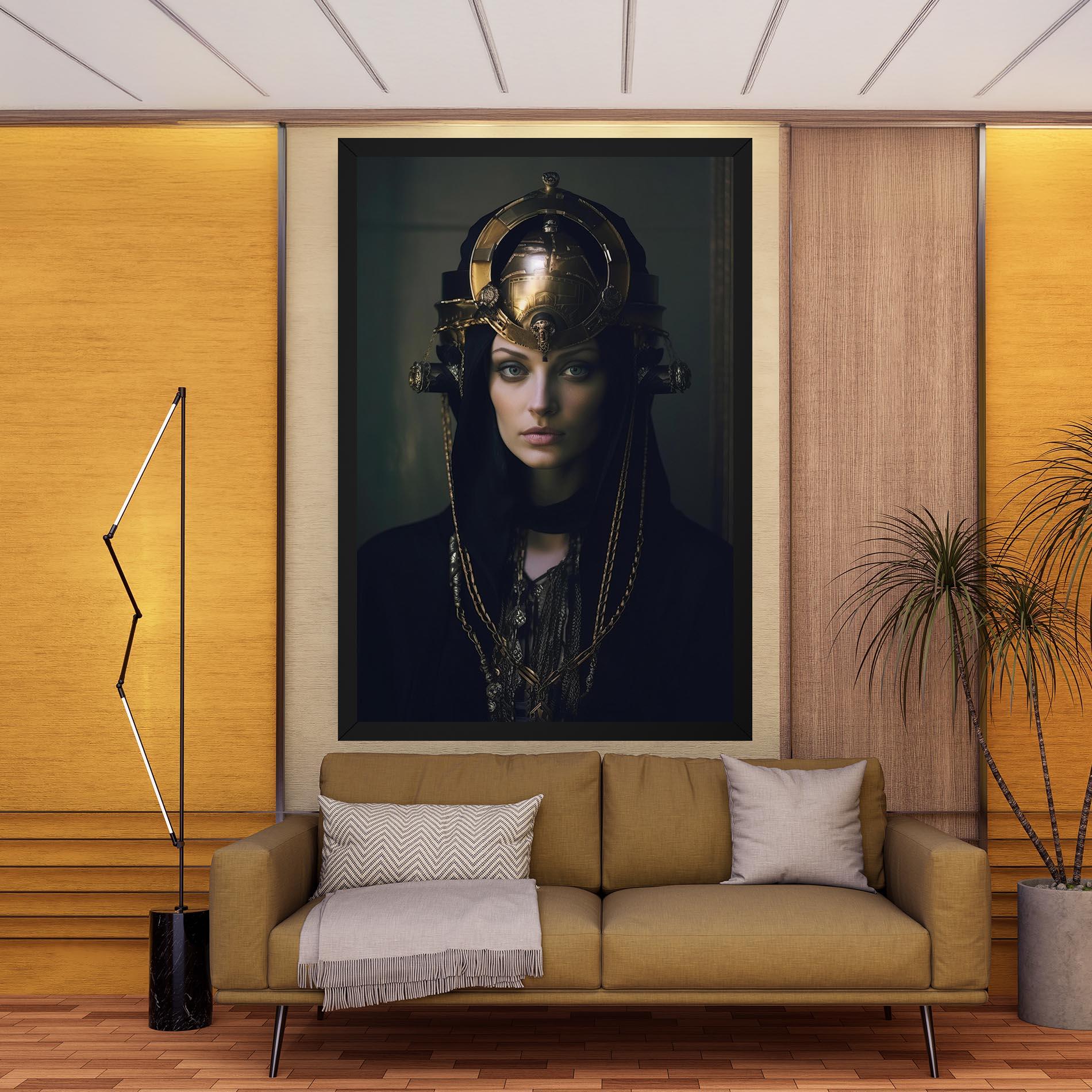 Vászonkép Gold Headpiece mockup 9