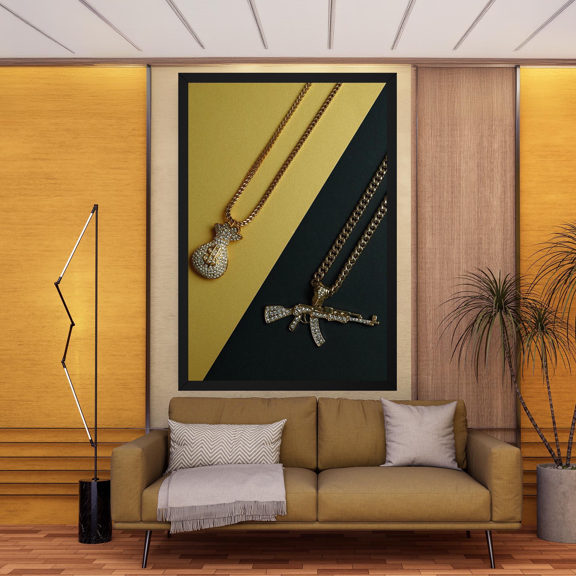 Vászonkép Gun Neckace mockup 9