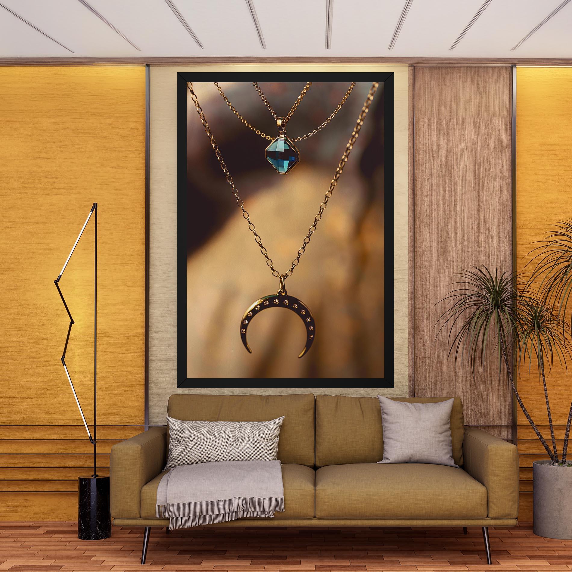 Vászonkép Moon Blue Necklace mockup 9