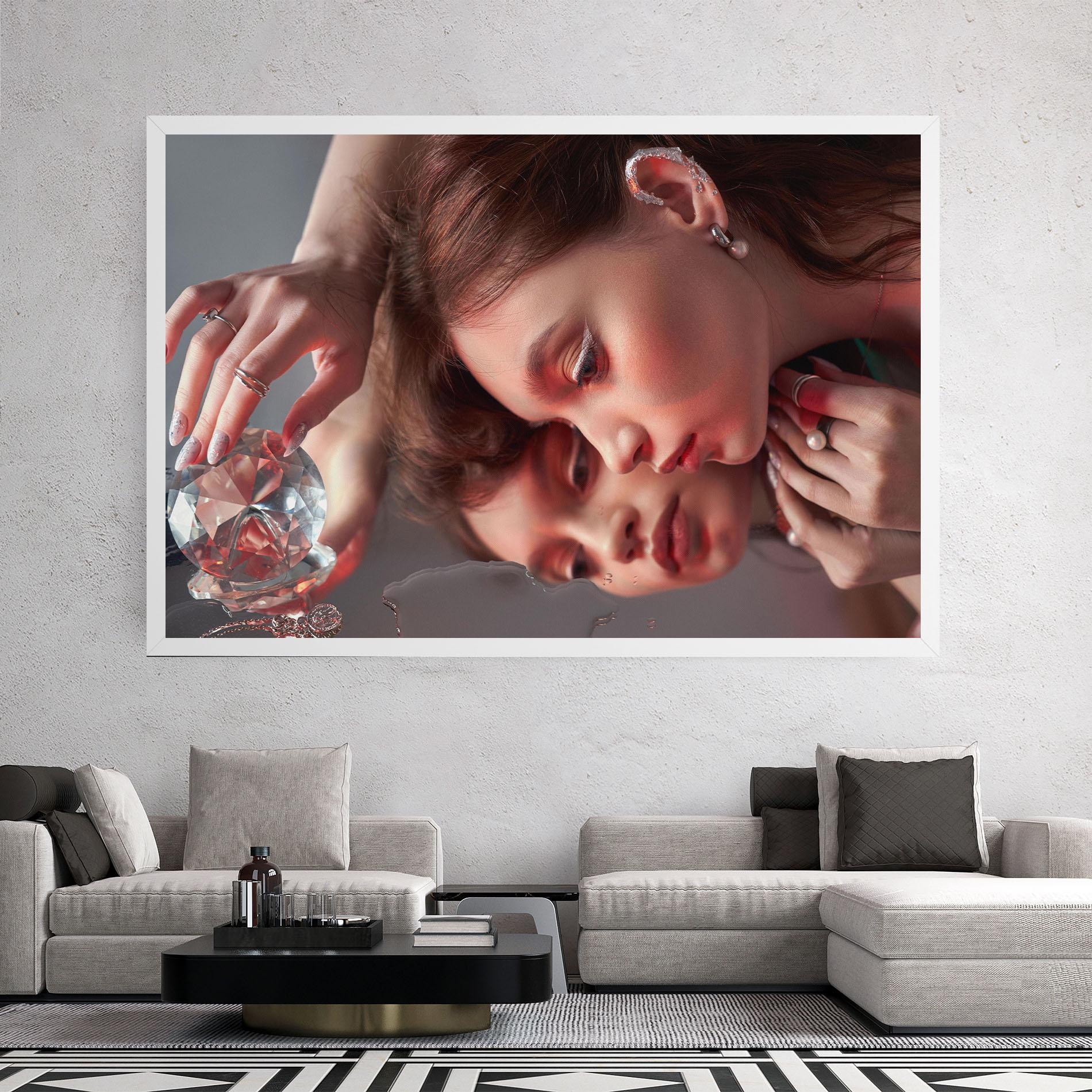 Vászonkép Big Diamond Hand mockup 2