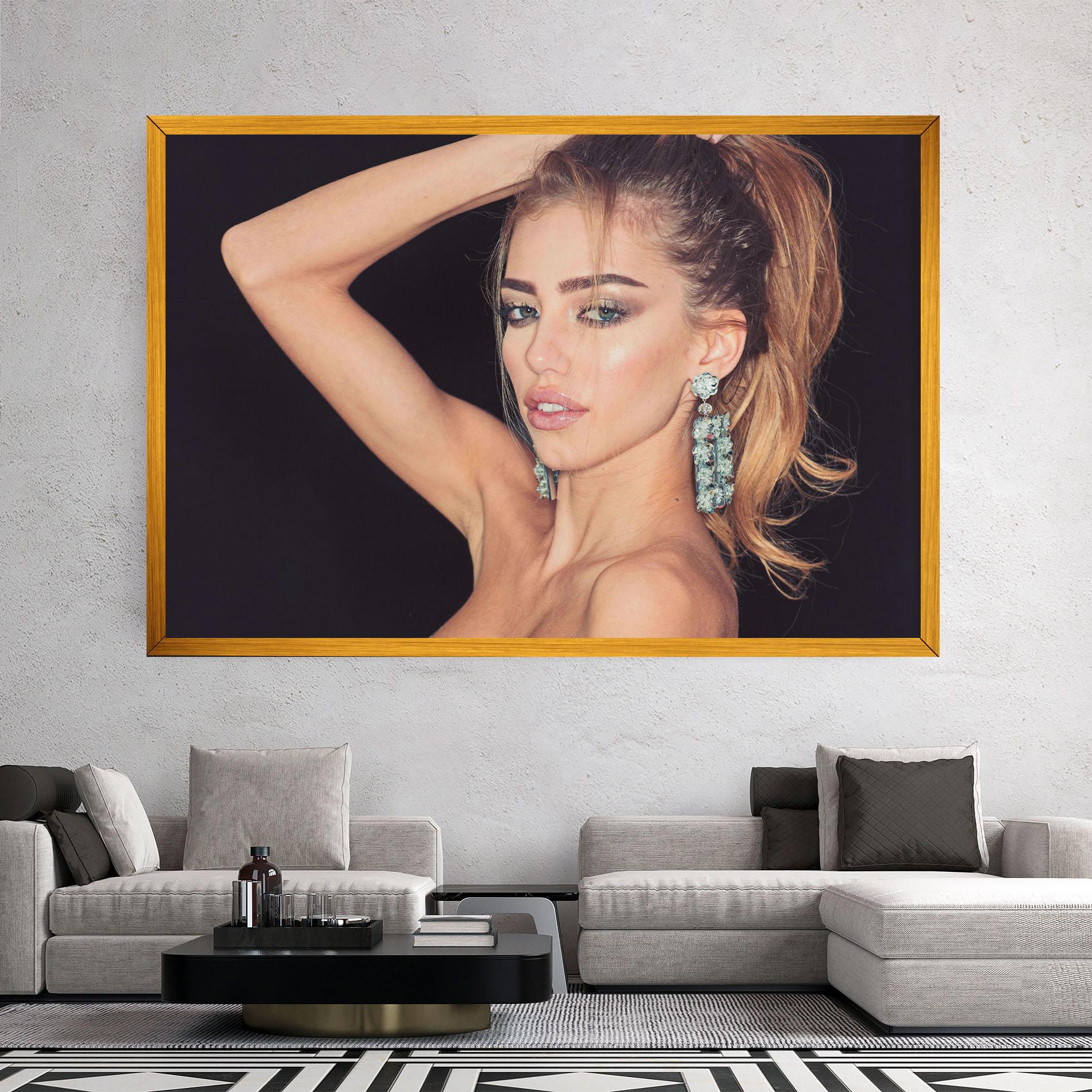 Vászonkép Flower Earrings mockup 2