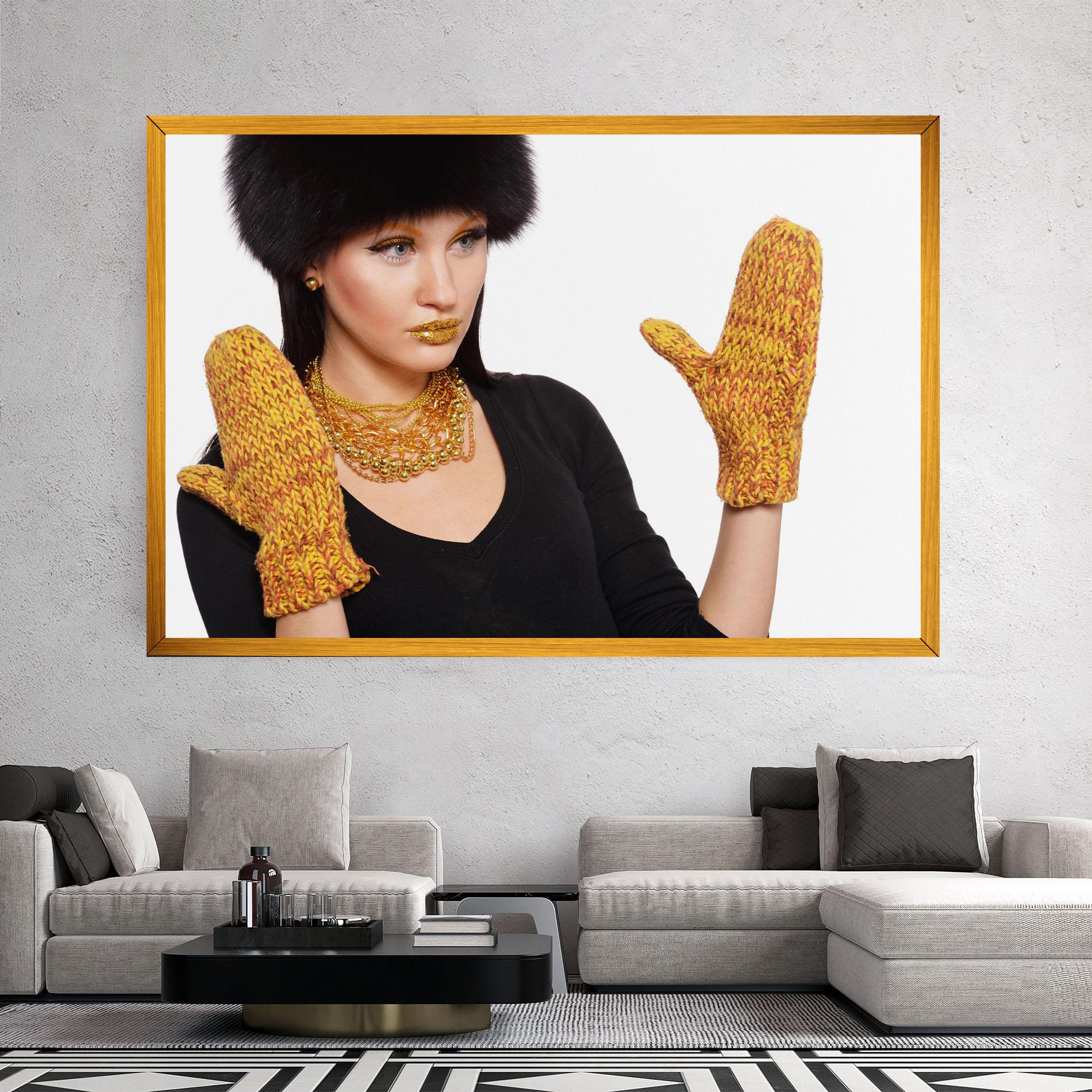 Vászonkép Gold Accessories mockup 2