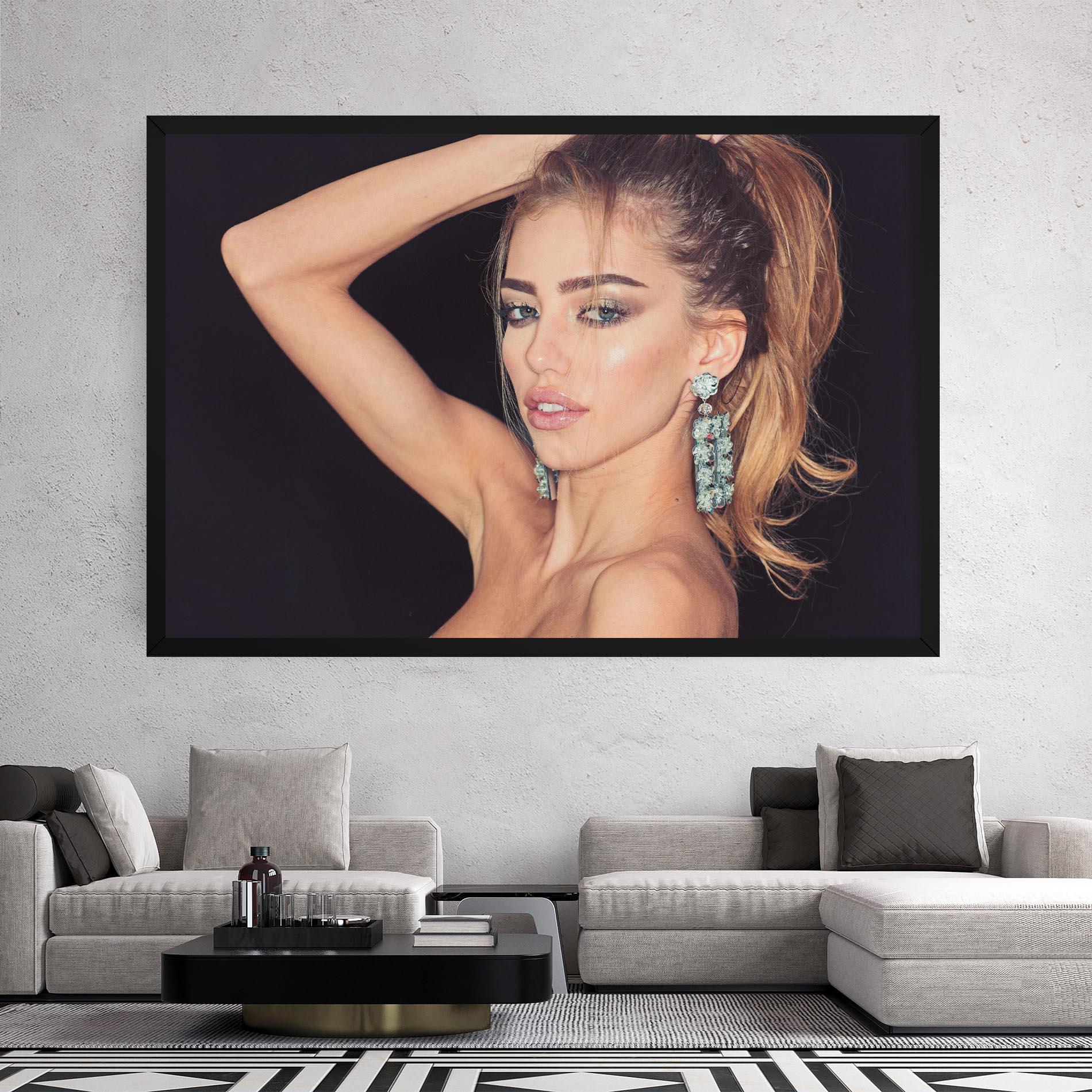 Vászonkép Flower Earrings mockup 2