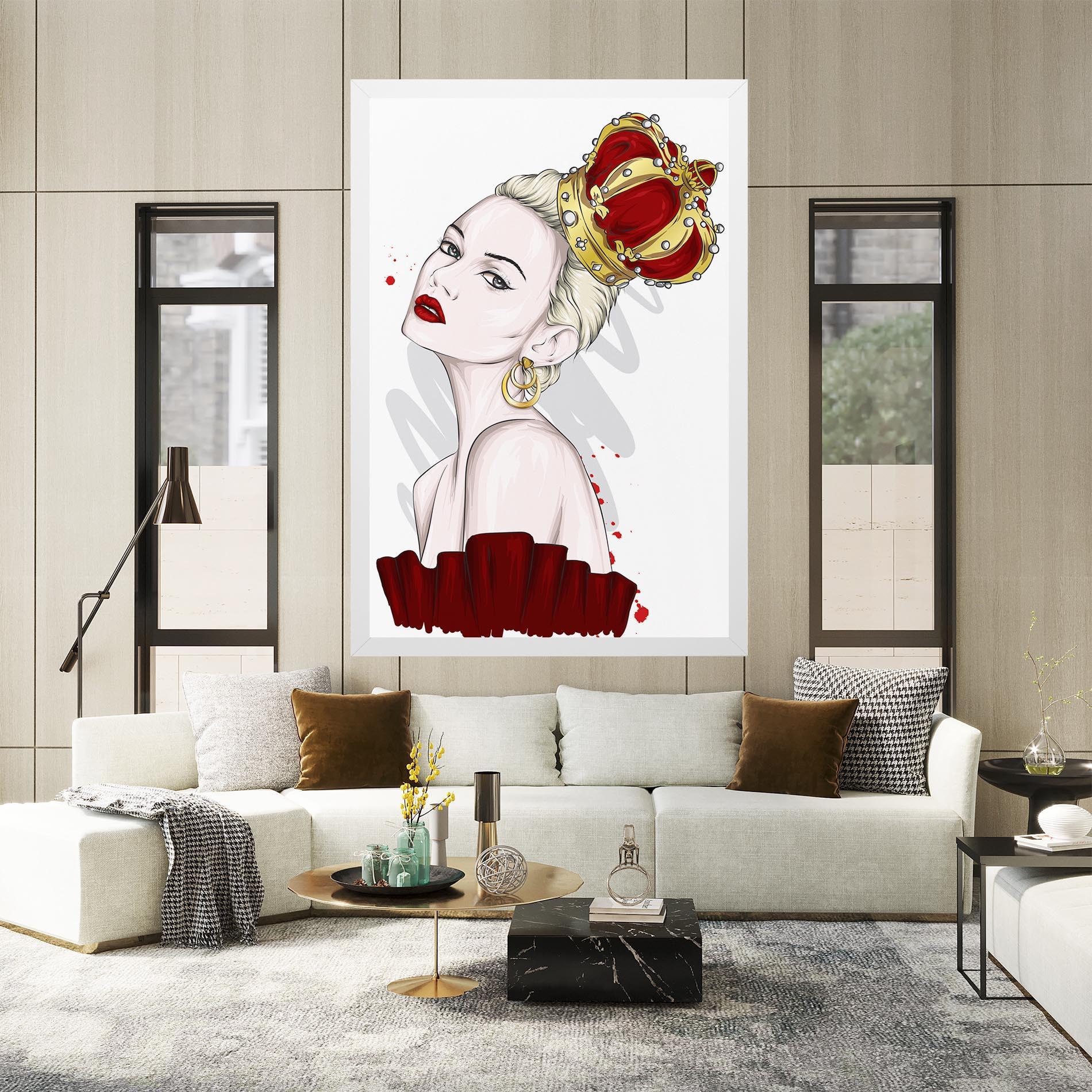 Vászonkép Big Red Crown mockup 2