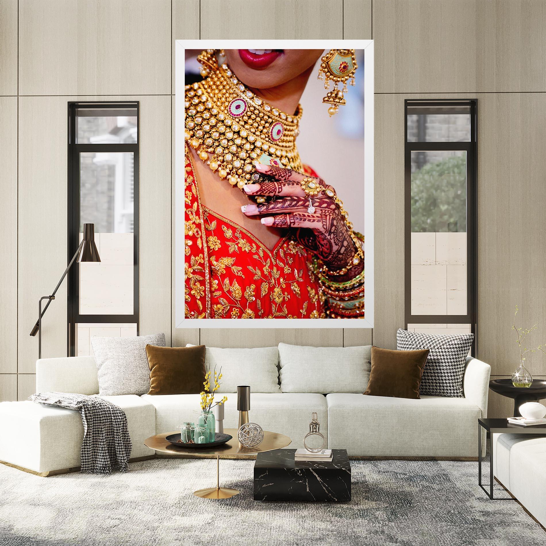 Vászonkép Gold Beautiful Jewelry mockup 2