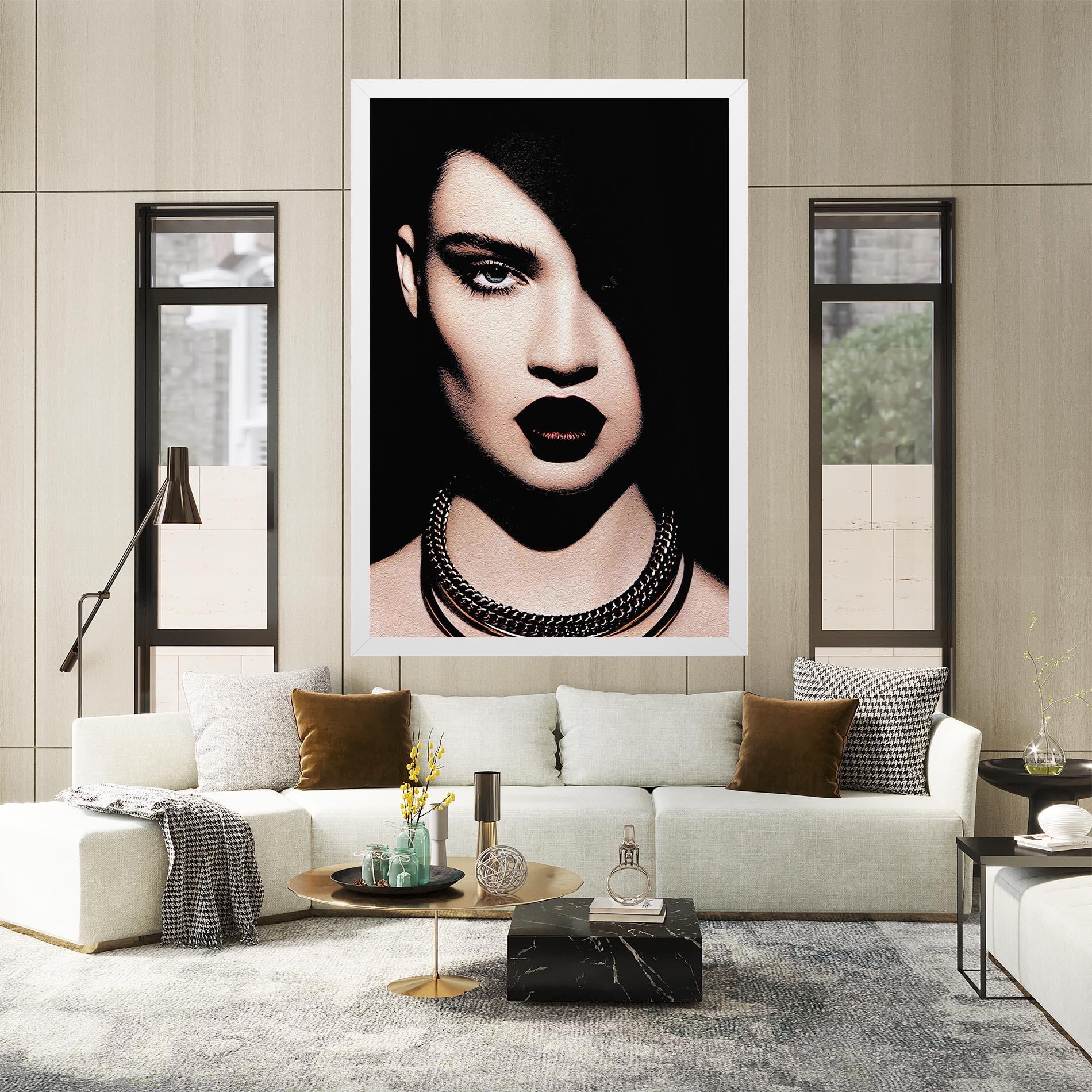 Vászonkép Gold Necklace mockup 2