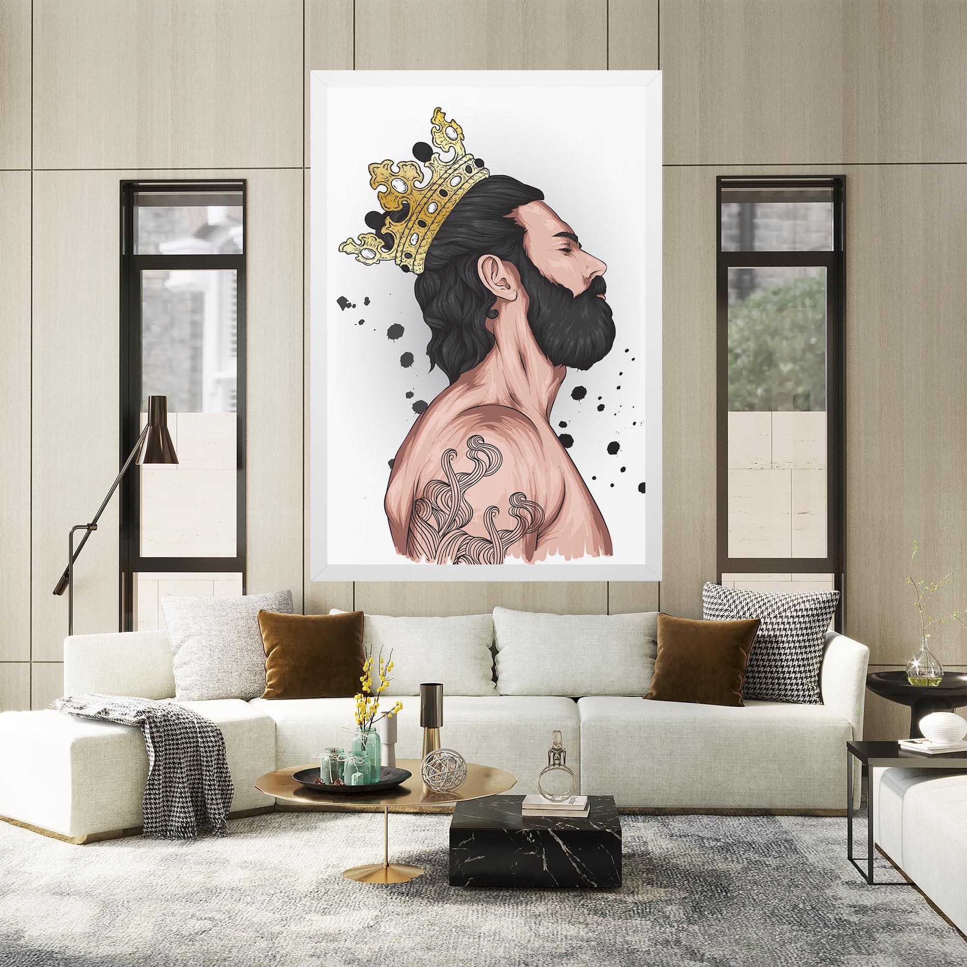 Vászonkép Male With Crown mockup 2