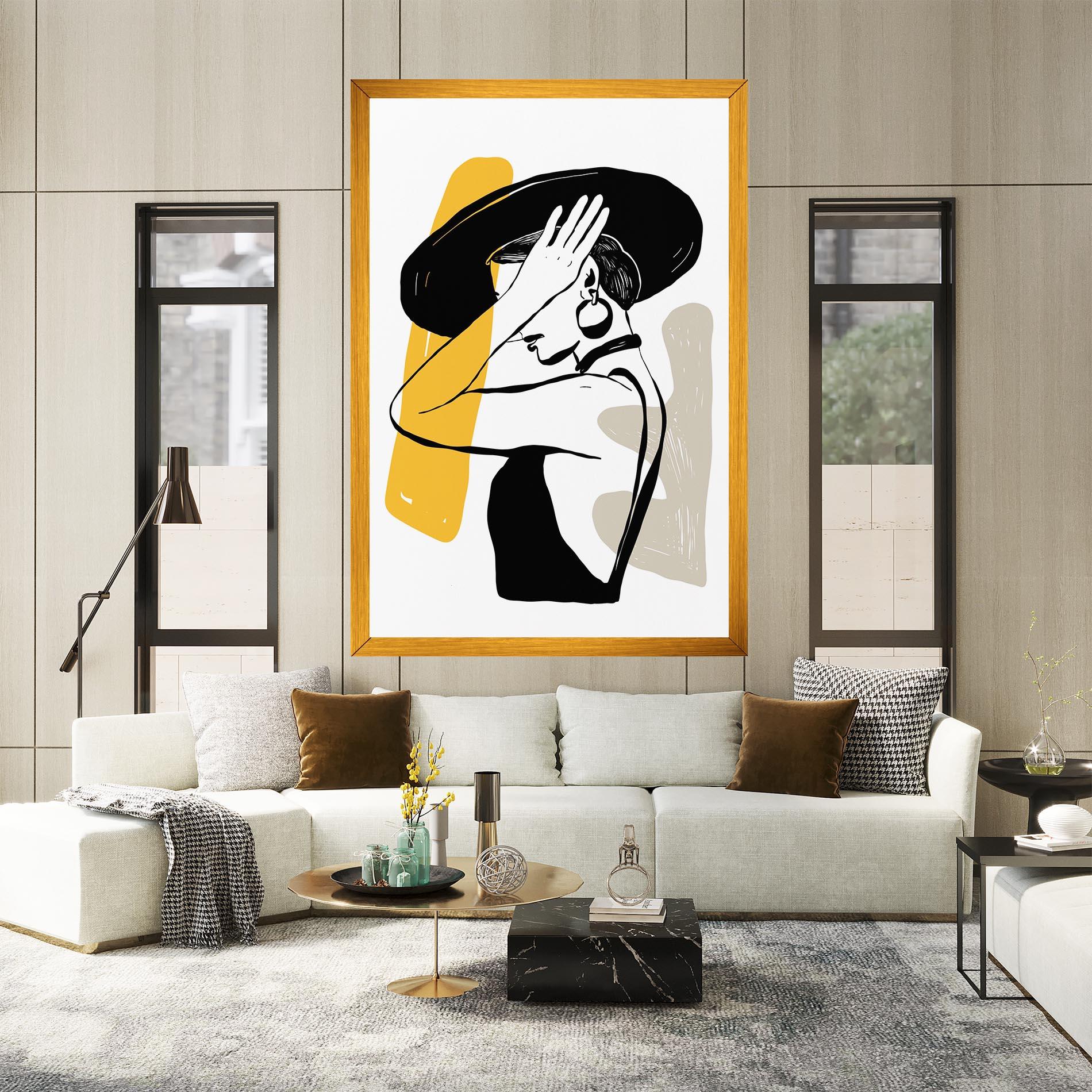 Vászonkép Big Earring mockup 2