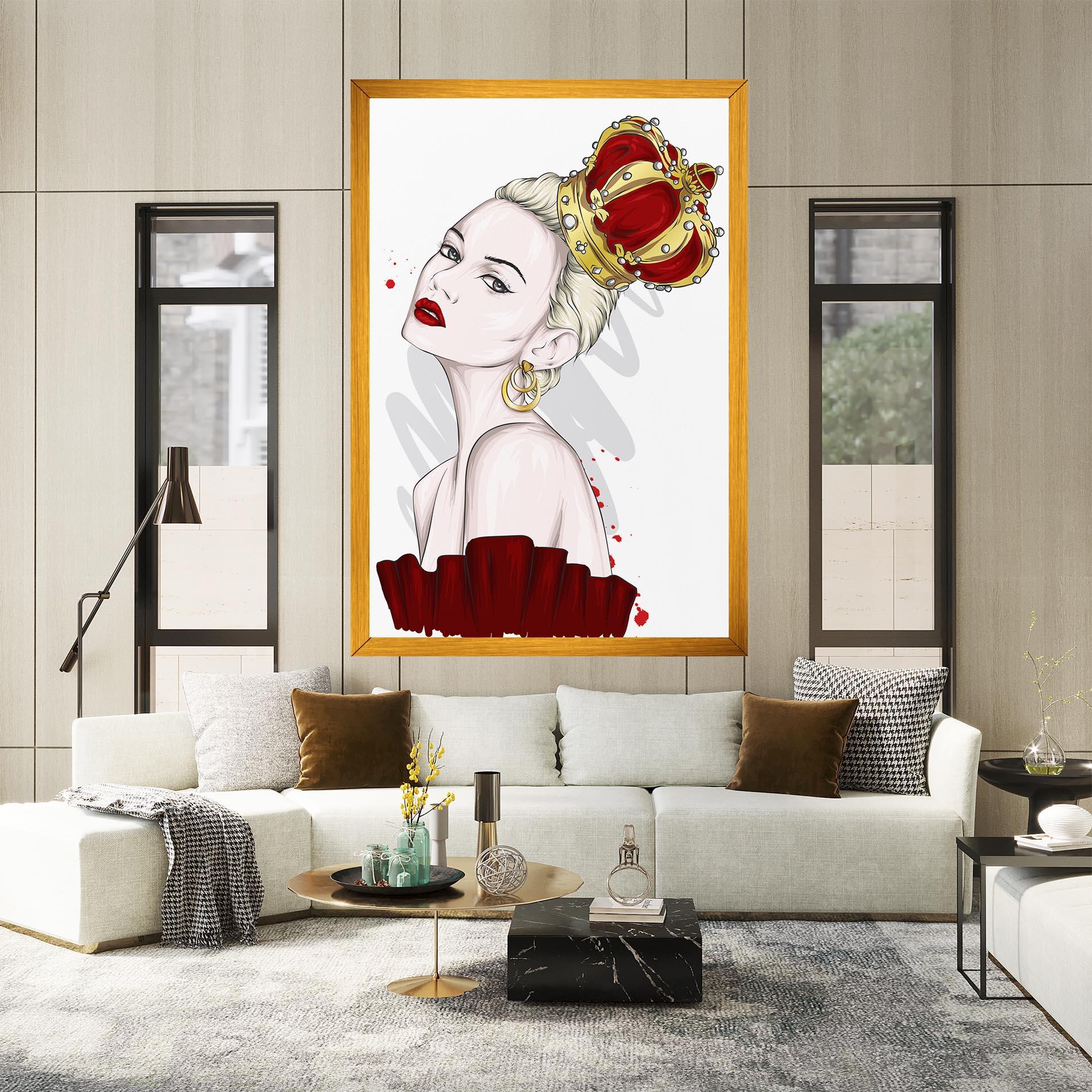 Vászonkép Big Red Crown mockup 2