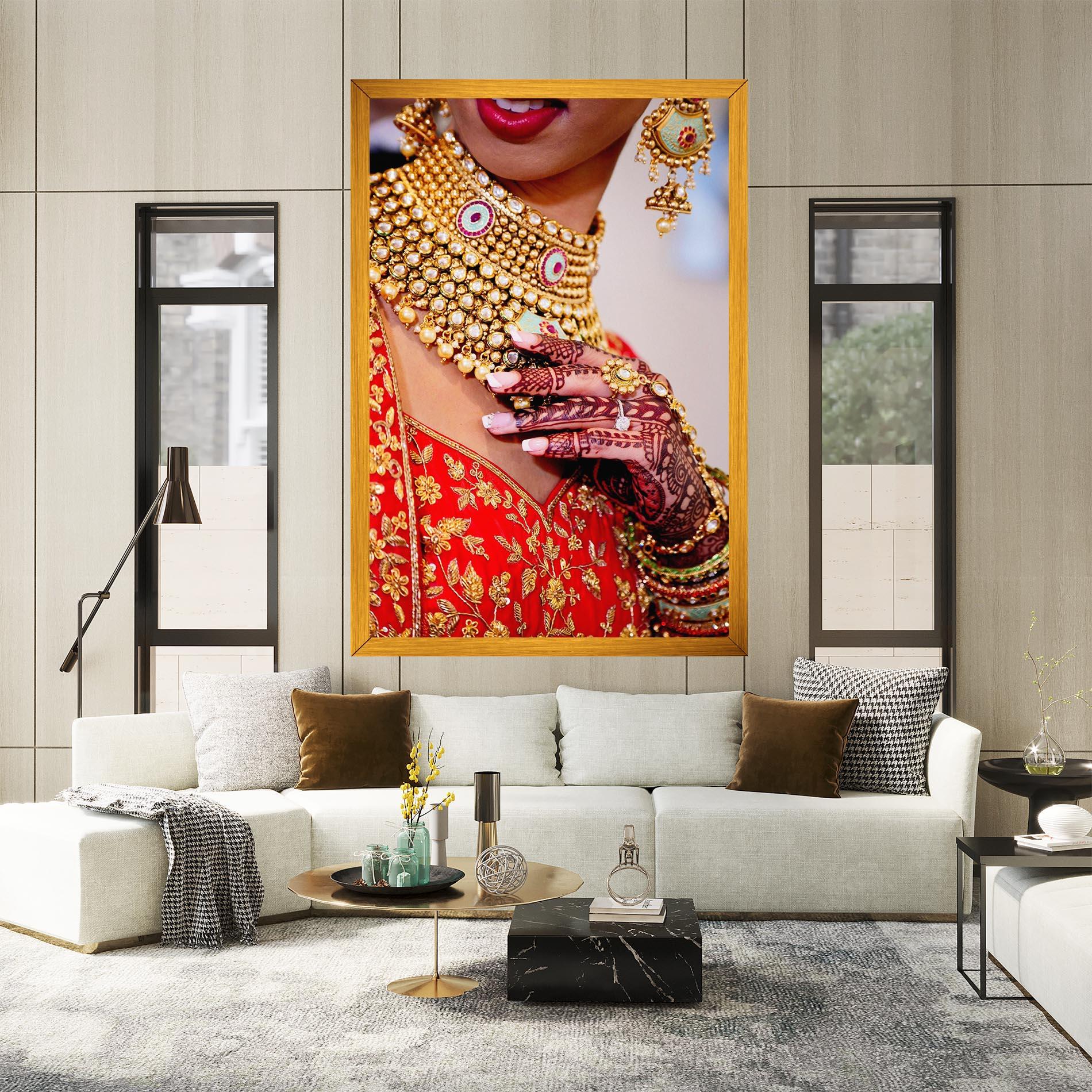 Vászonkép Gold Beautiful Jewelry mockup 2