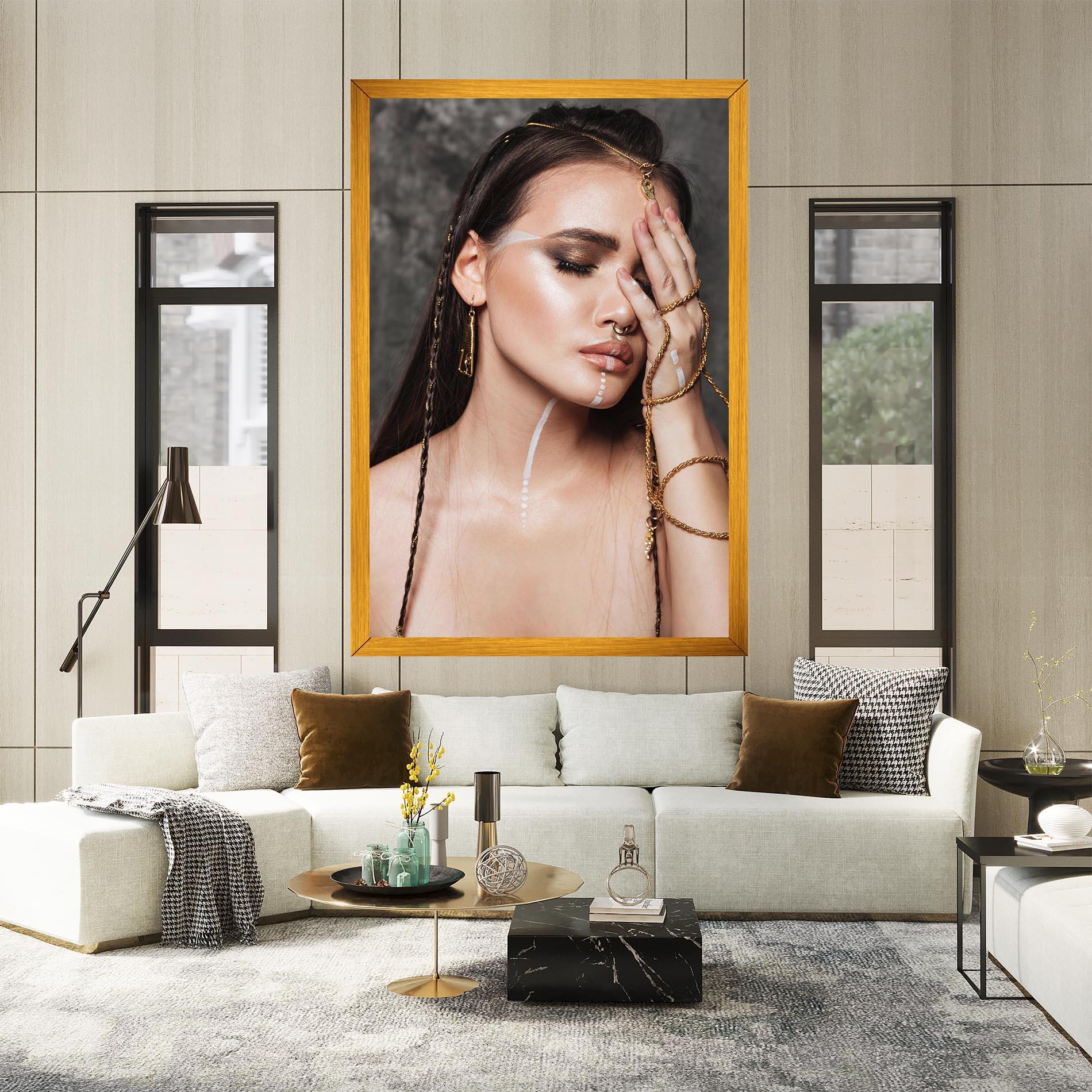 Vászonkép Gold Hand Accessory mockup 2