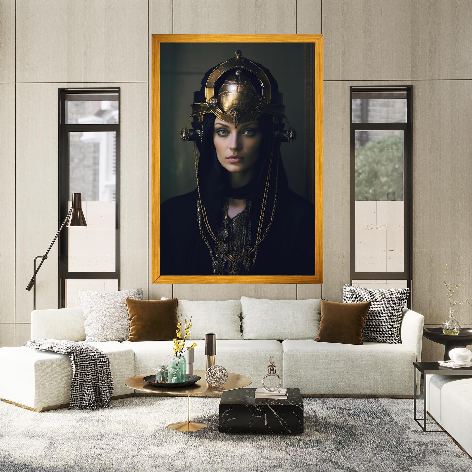 Vászonkép Gold Headpiece mockup 2