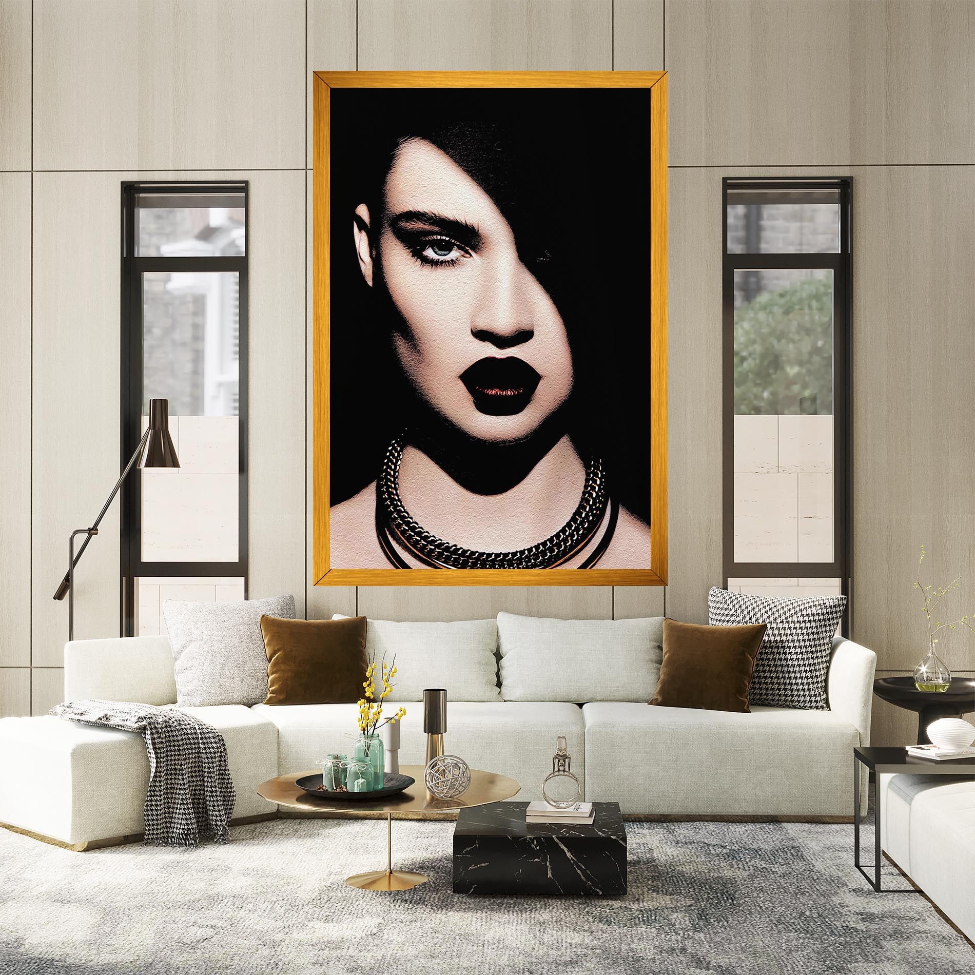 Gold Necklace mockup 2