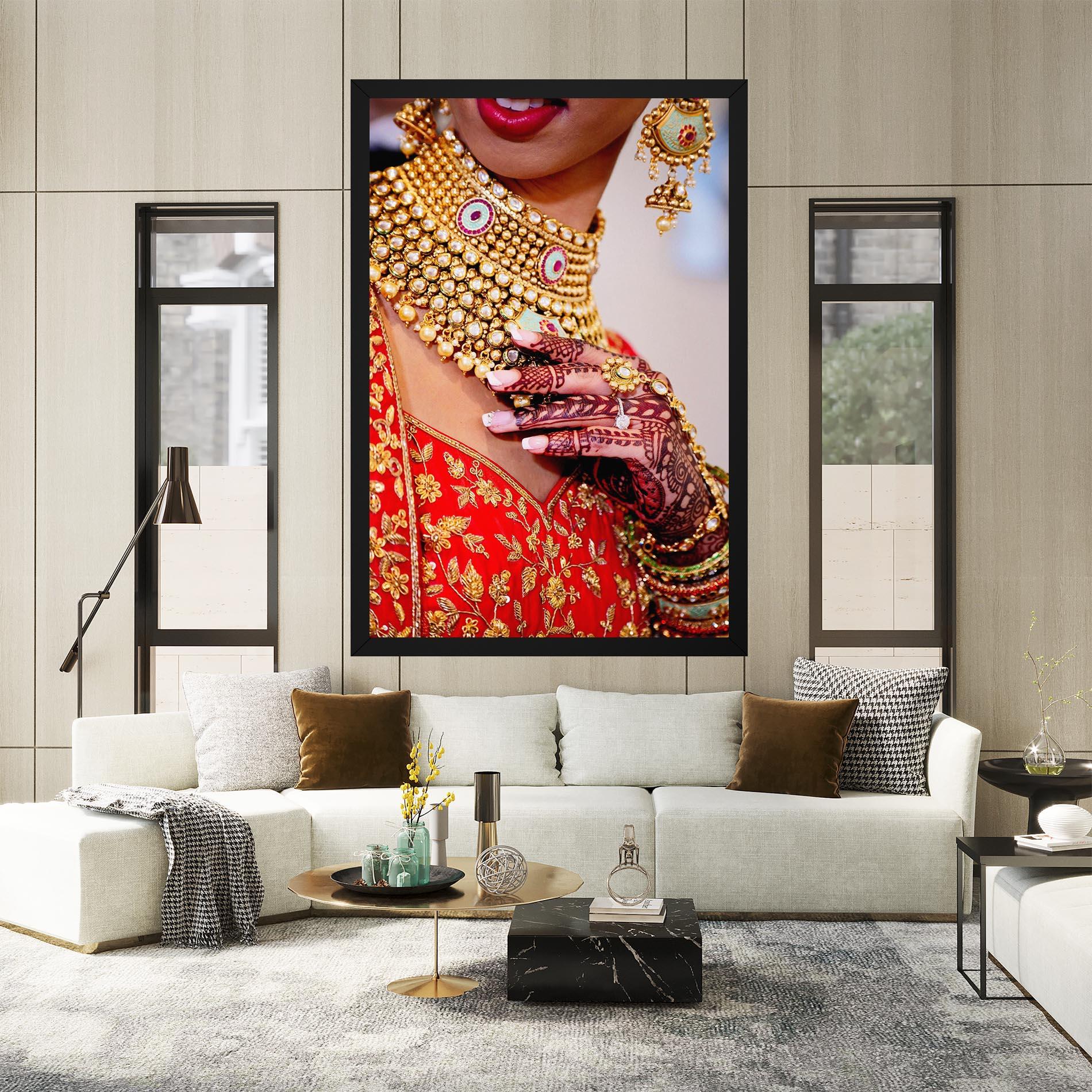 Vászonkép Gold Beautiful Jewelry mockup 2