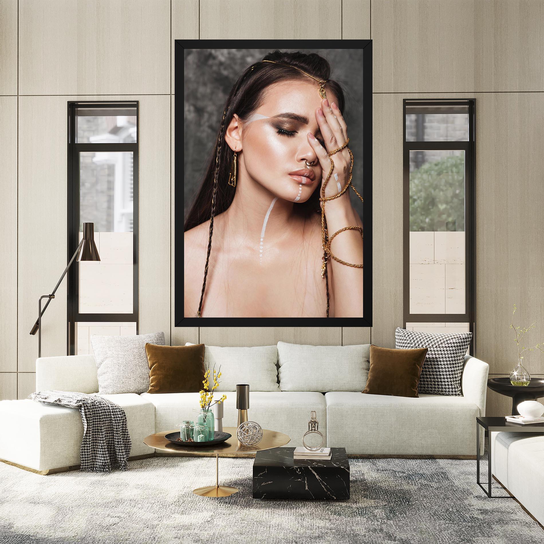 Vászonkép Gold Hand Accessory mockup 2