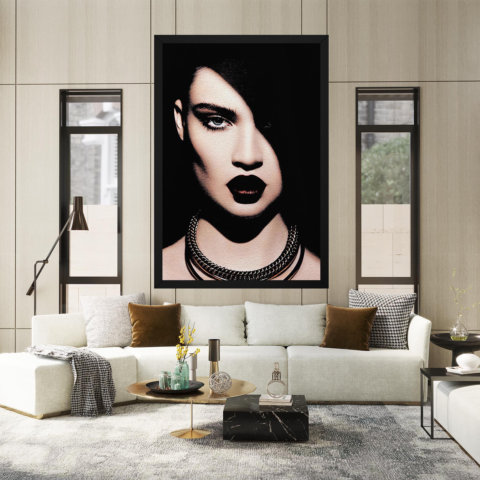 Vászonkép Gold Necklace mockup 2