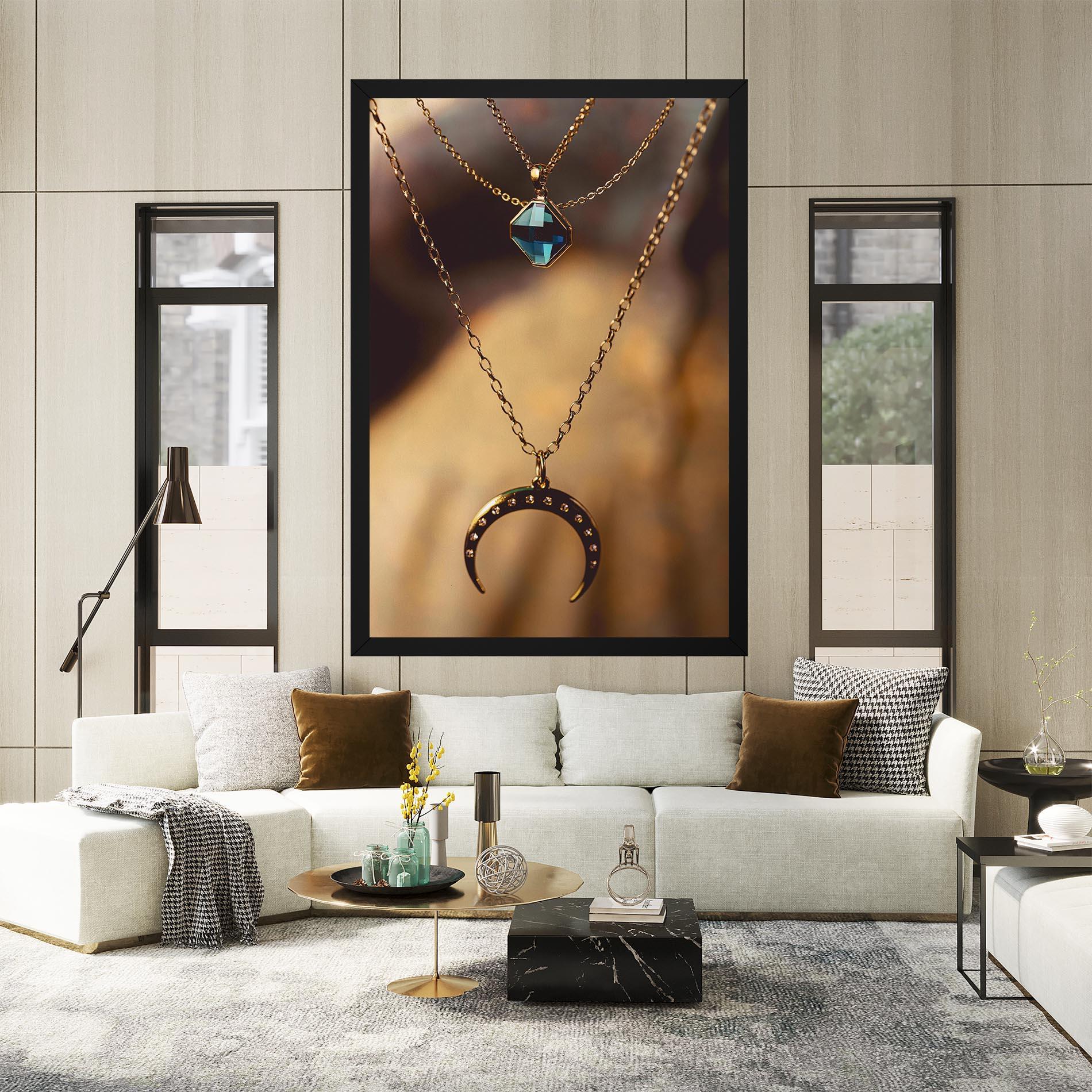 Vászonkép Moon Blue Necklace mockup 2