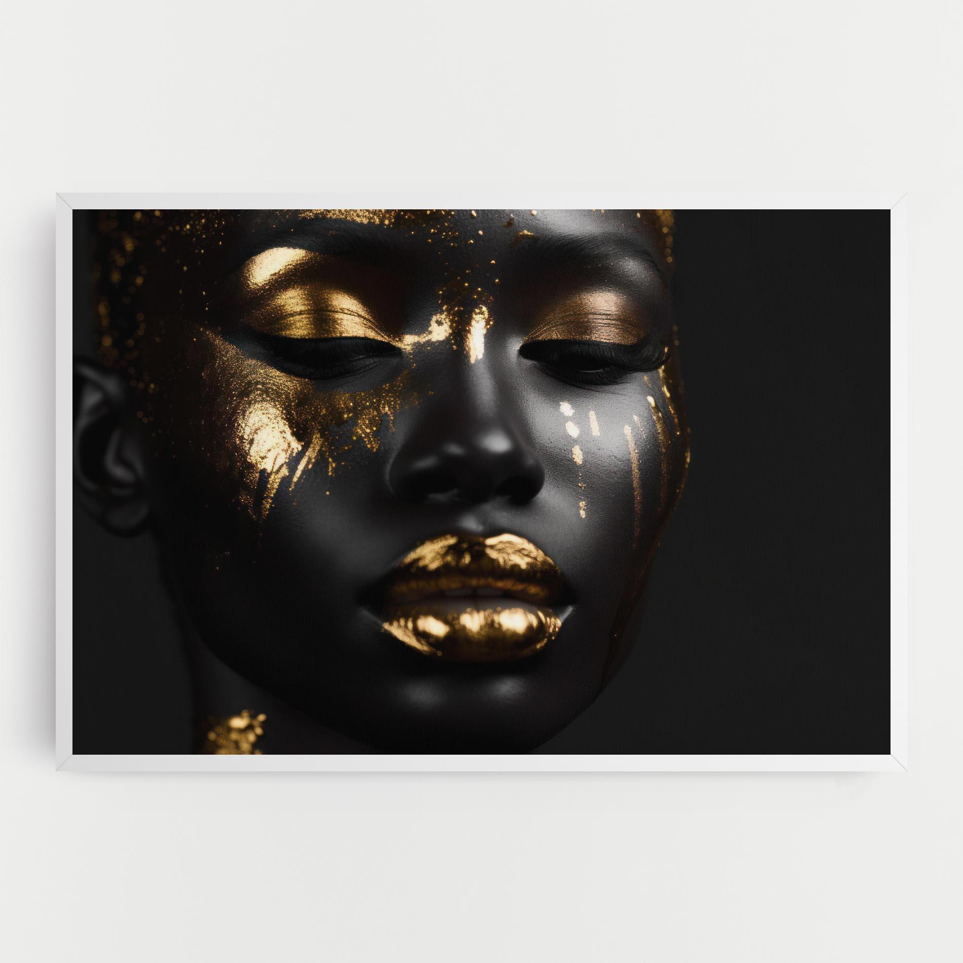 Vászonkép Gold Eyes Makeup mockup 0
