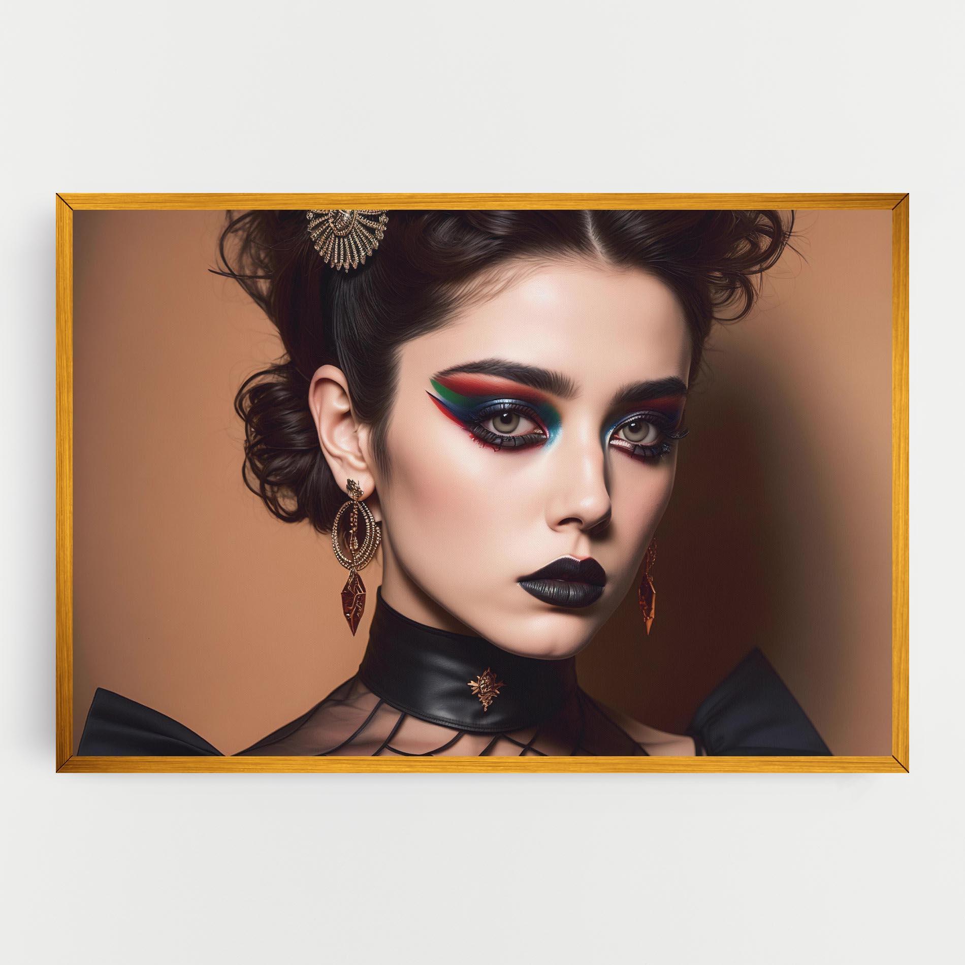 Vászonkép Black Lips Makeup mockup 0