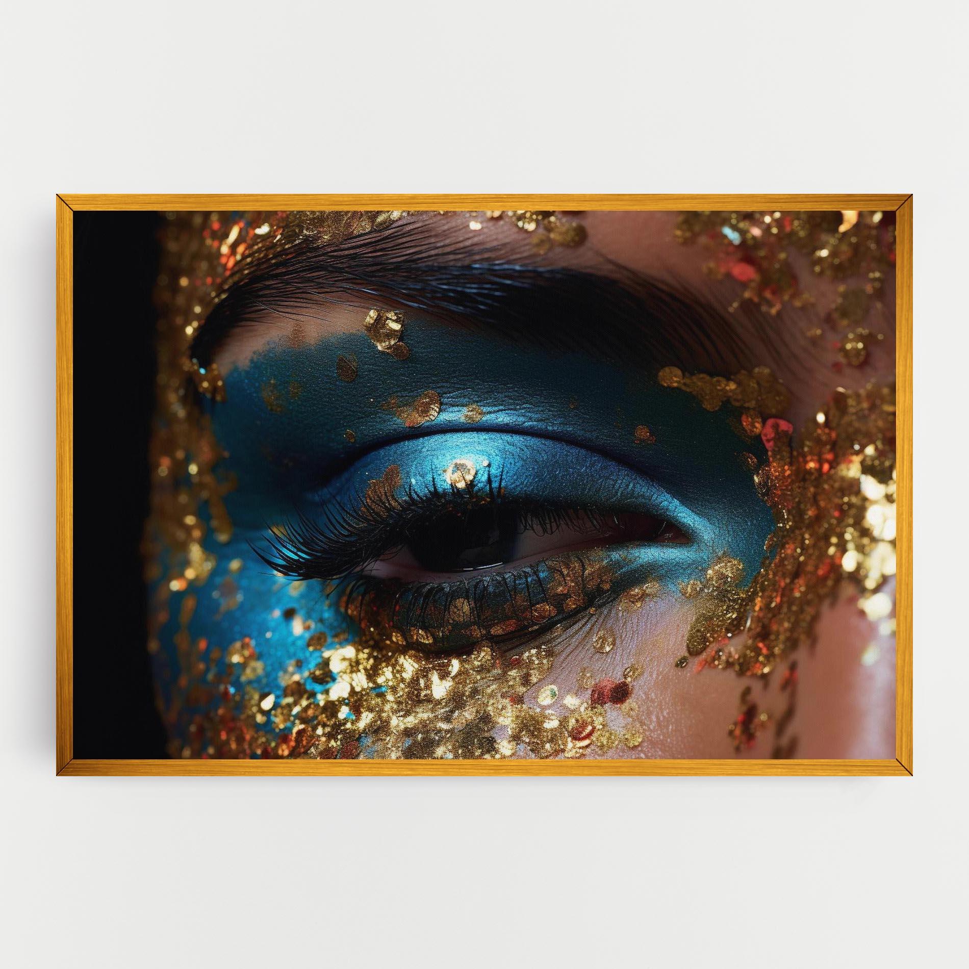 Vászonkép Blue Gold Glitter mockup 0