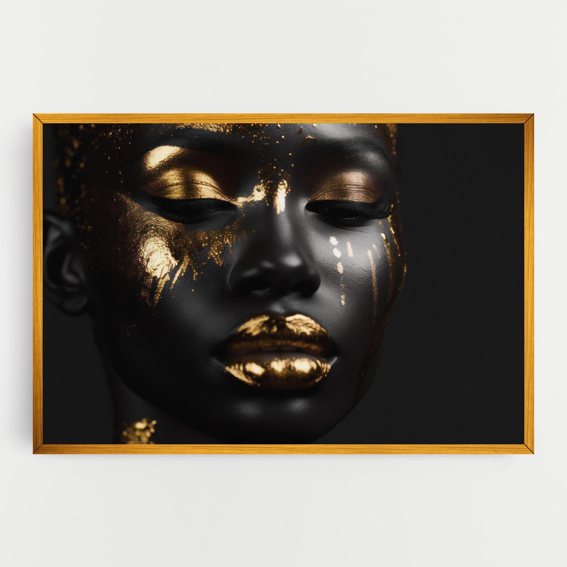 Vászonkép Gold Eyes Makeup mockup 0