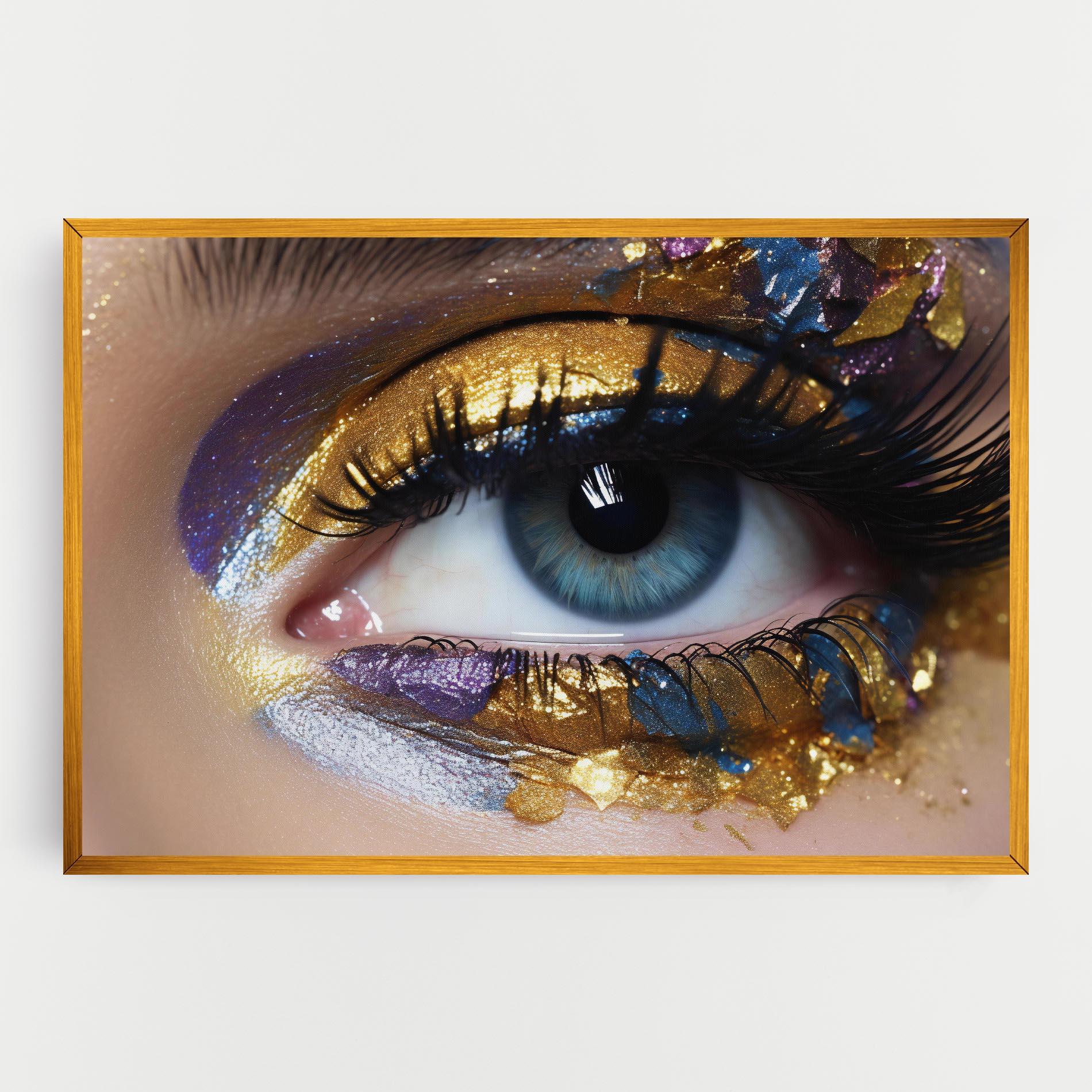 Vászonkép Golden Purple Make Up mockup 0