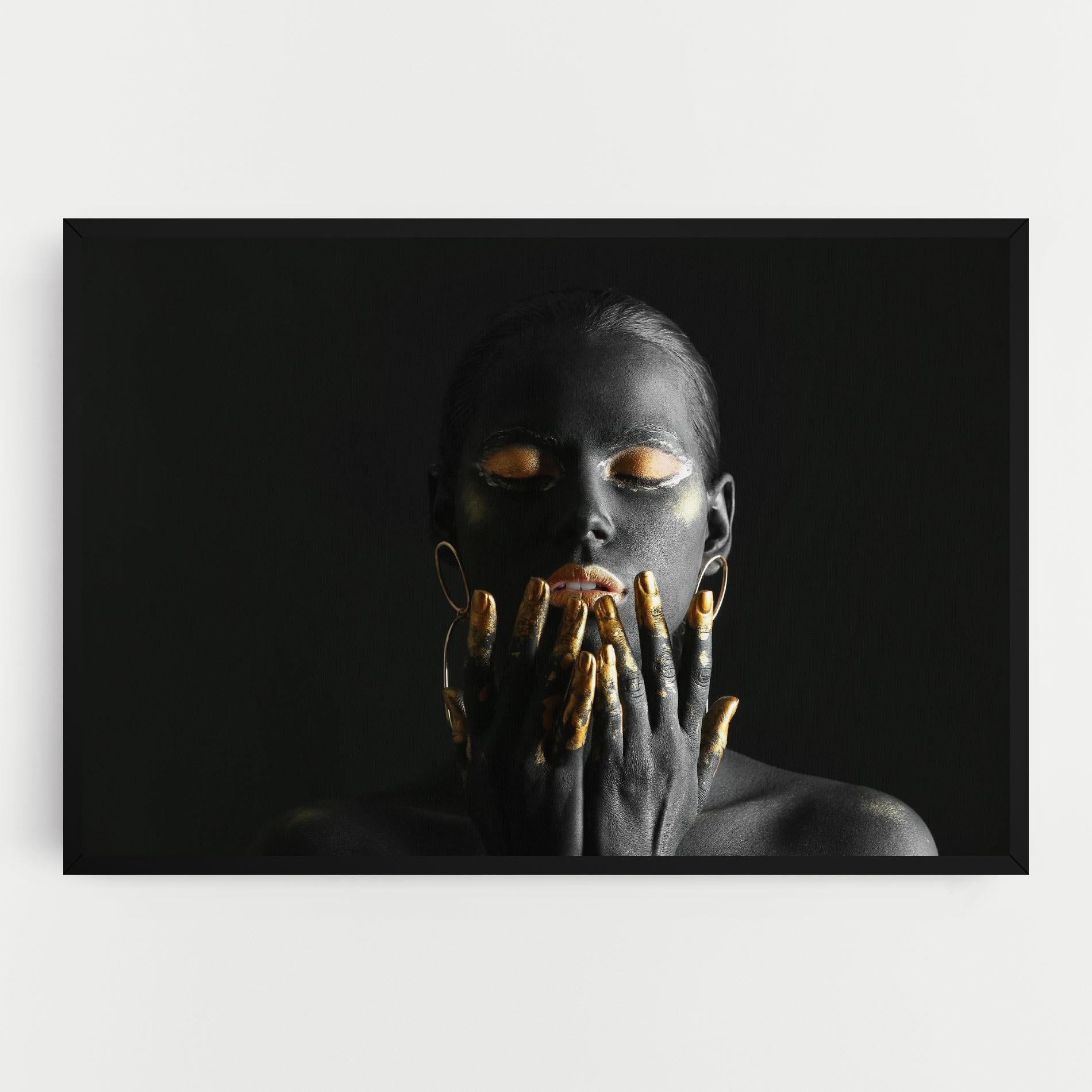 Vászonkép Black Golden Makeup mockup 0