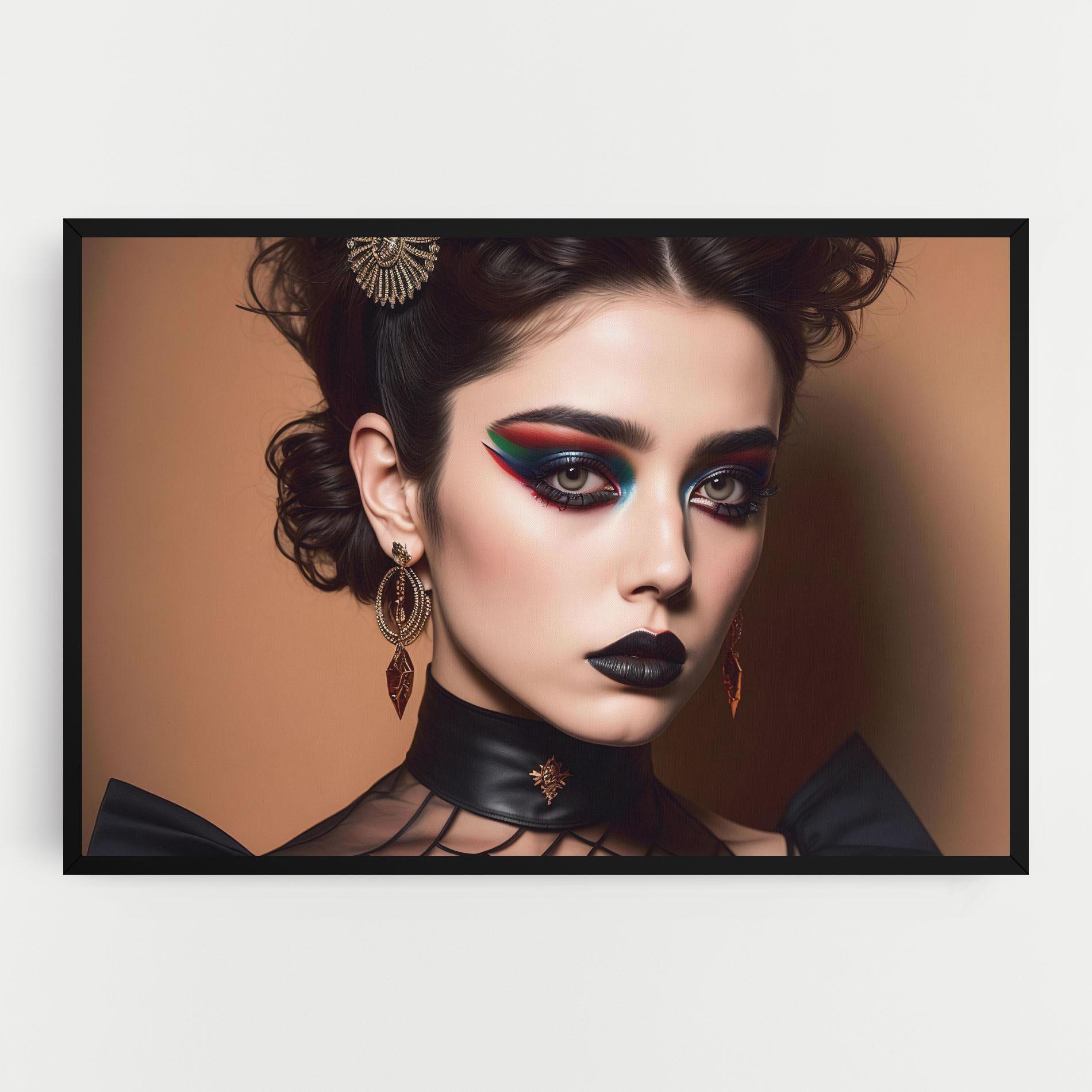 Vászonkép Black Lips Makeup mockup 0