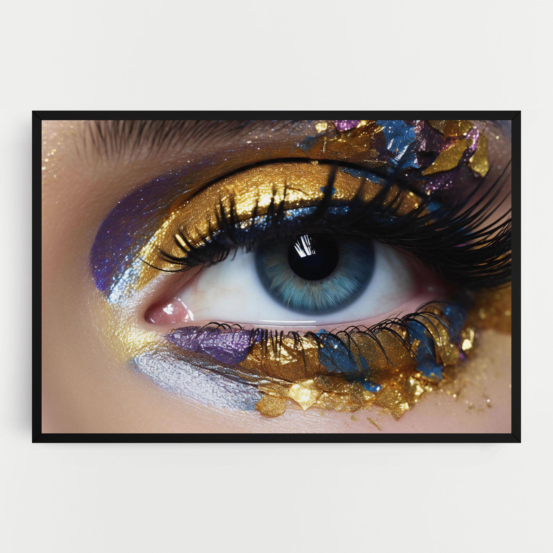 Vászonkép Golden Purple Make Up mockup 0