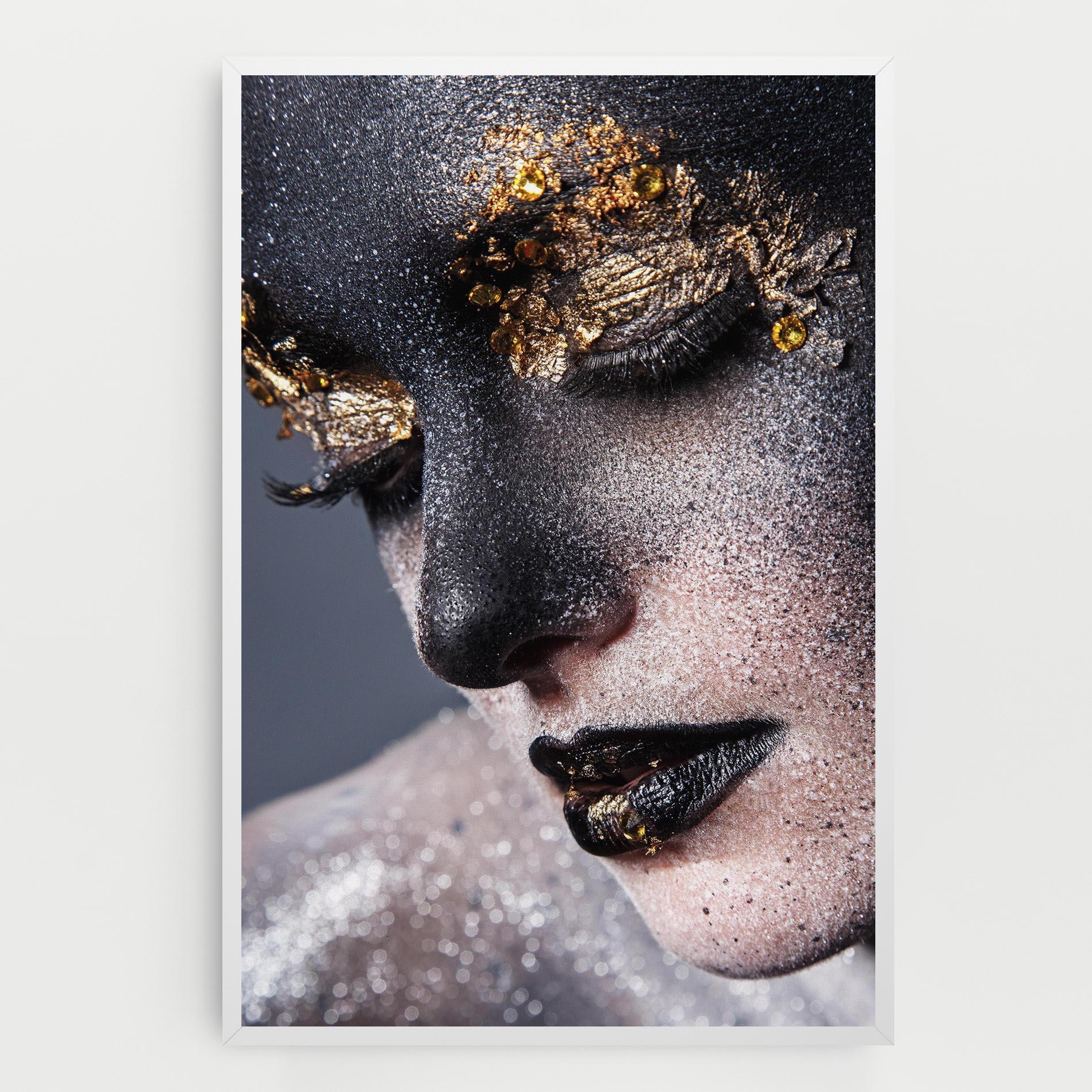 Vászonkép Beautiful Gold Artistic Makeup mockup 0