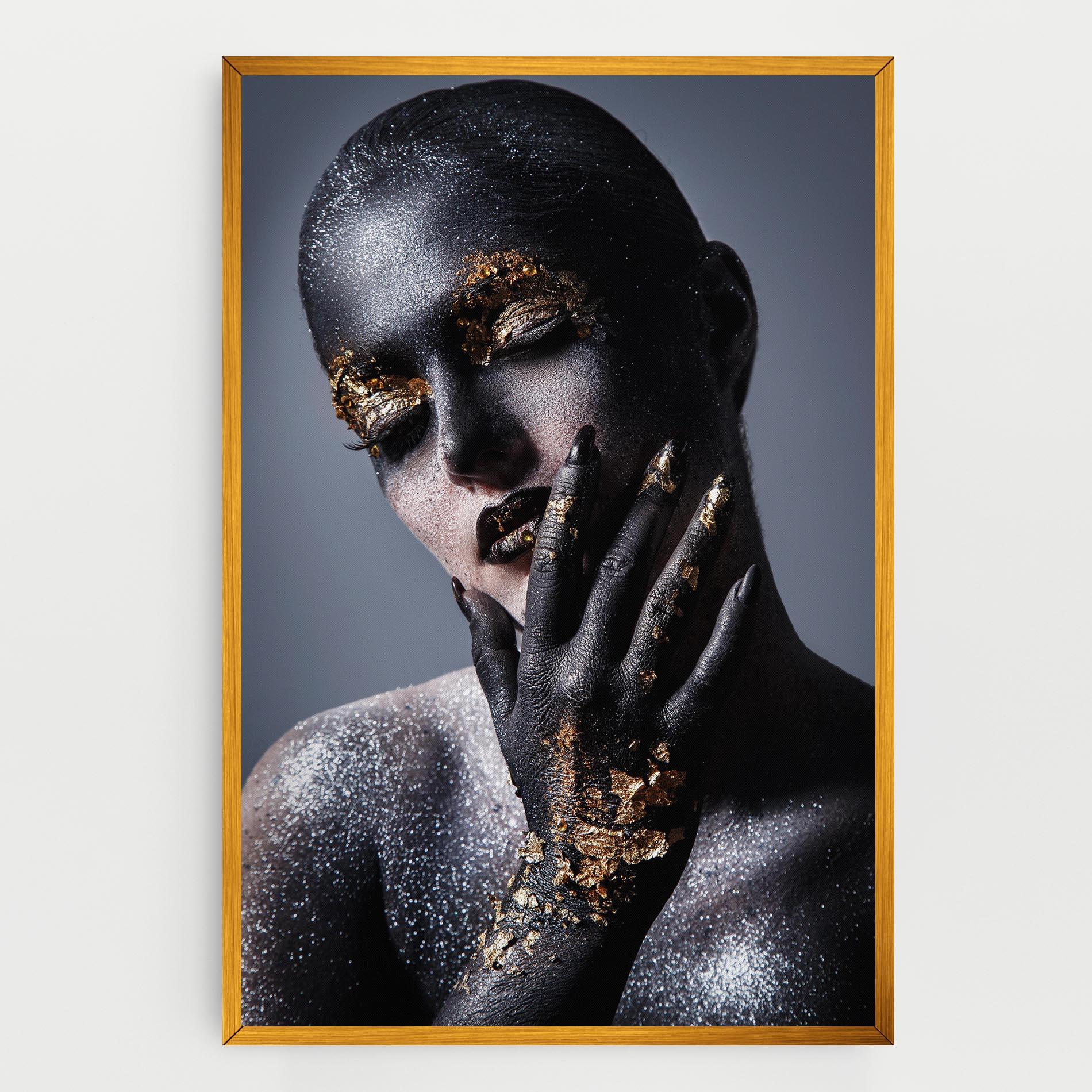 Vászonkép Artistic Black Makeup mockup 0