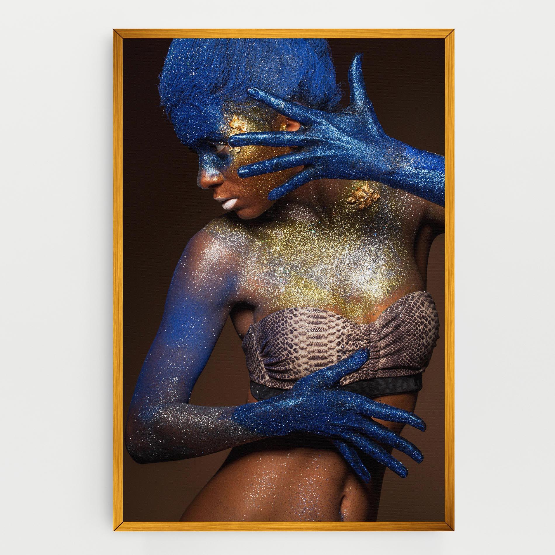 Vászonkép Blue Hair Make Up mockup 0