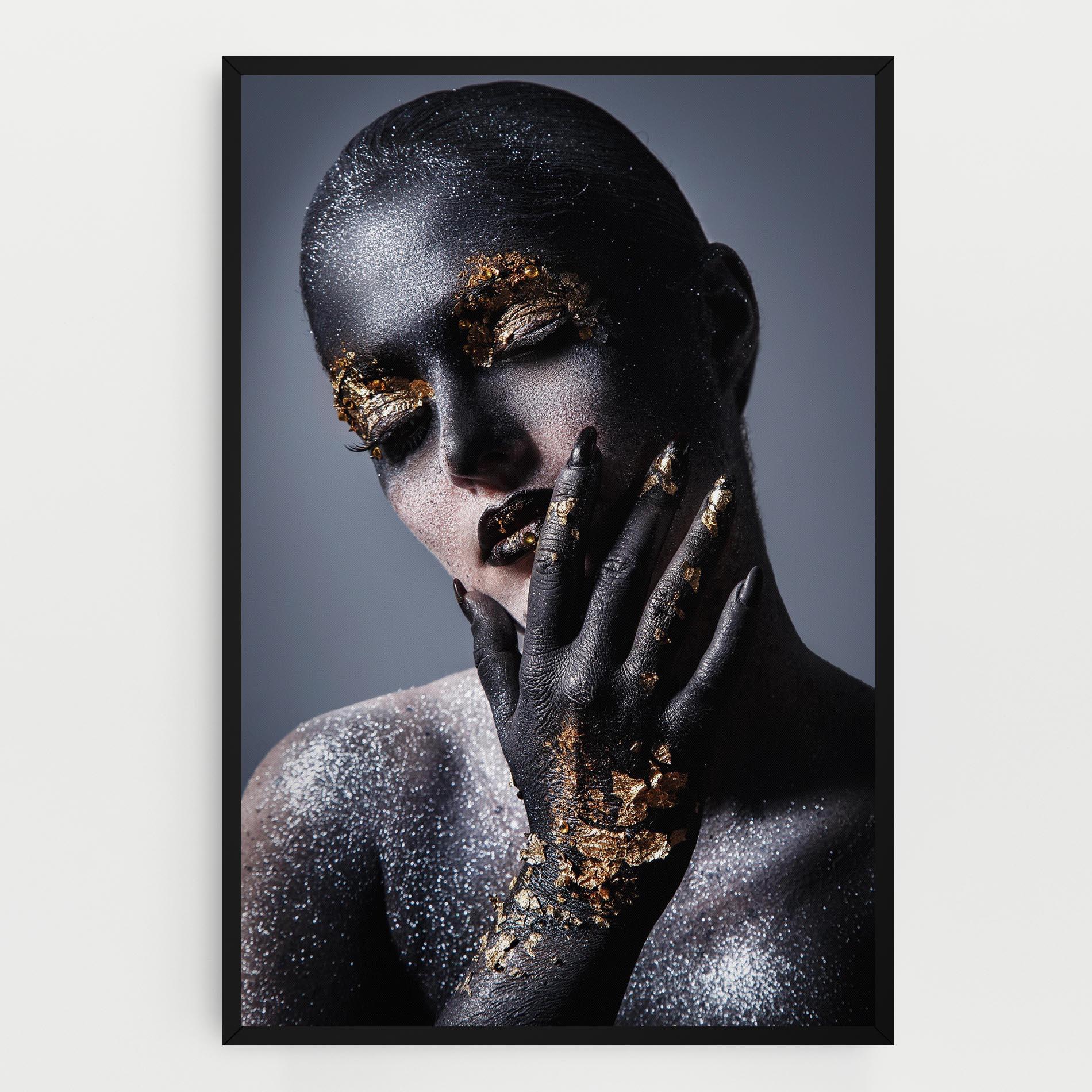 Vászonkép Artistic Black Makeup mockup 0