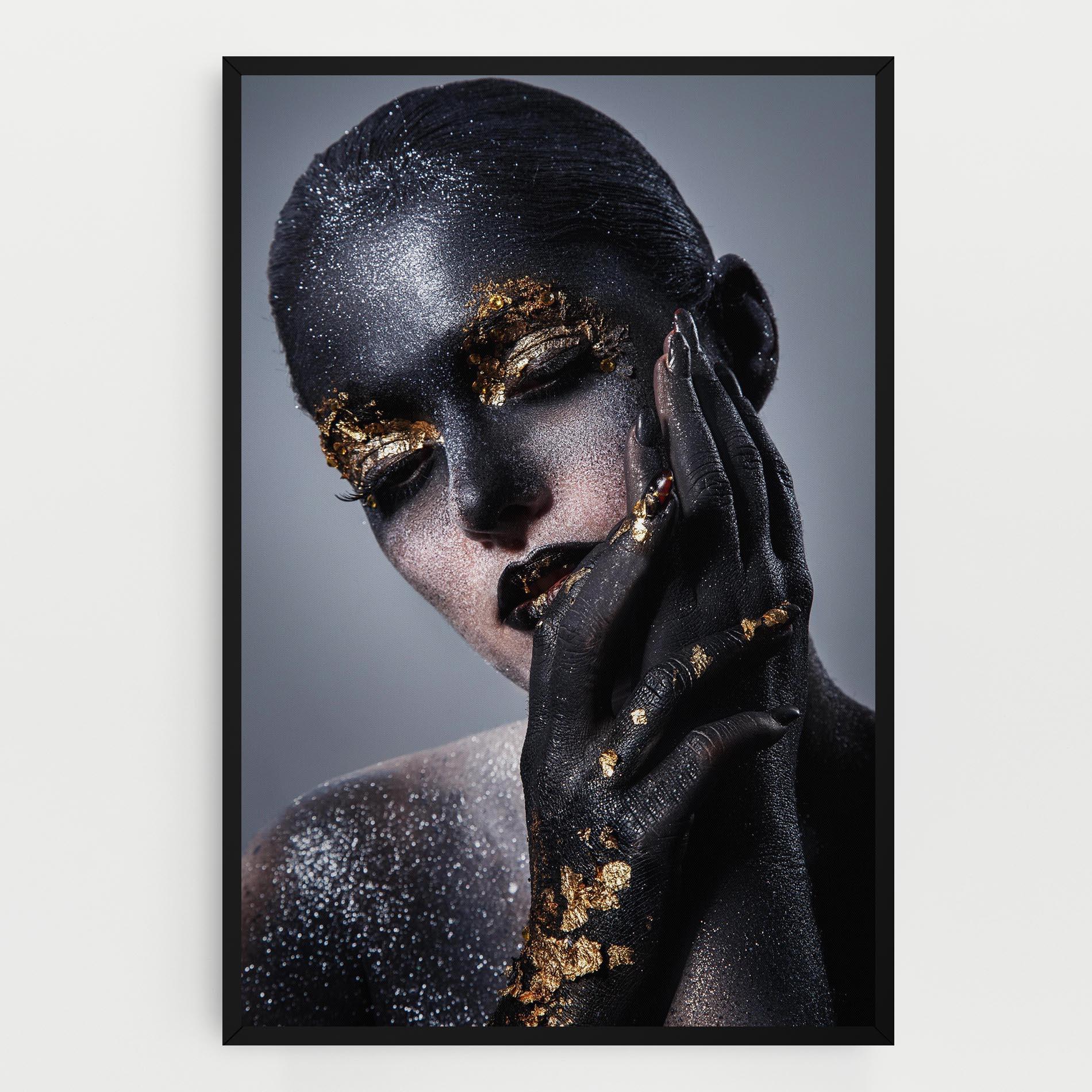 Vászonkép Black Artistic Makeup mockup 0