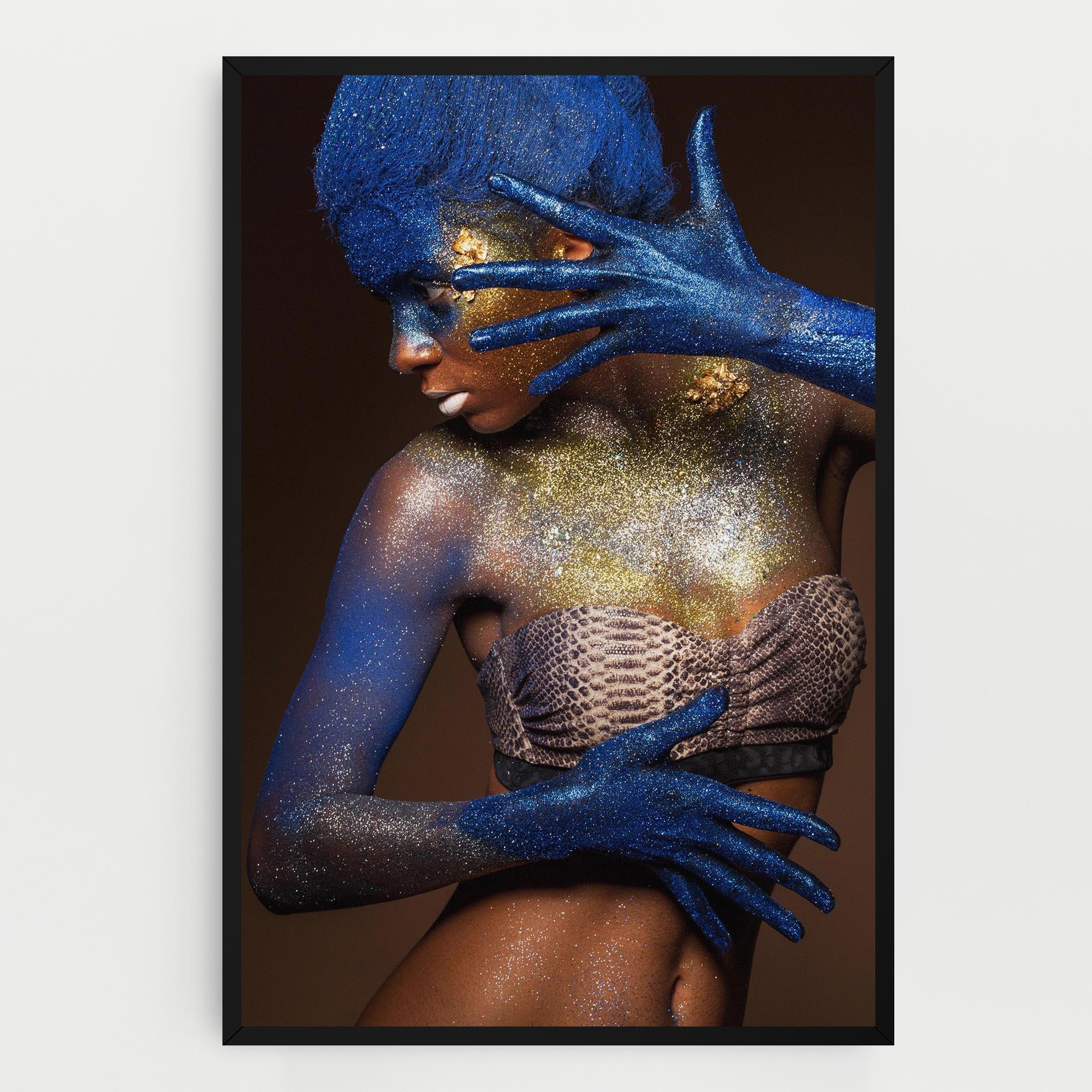 Vászonkép Blue Hair Make Up mockup 0